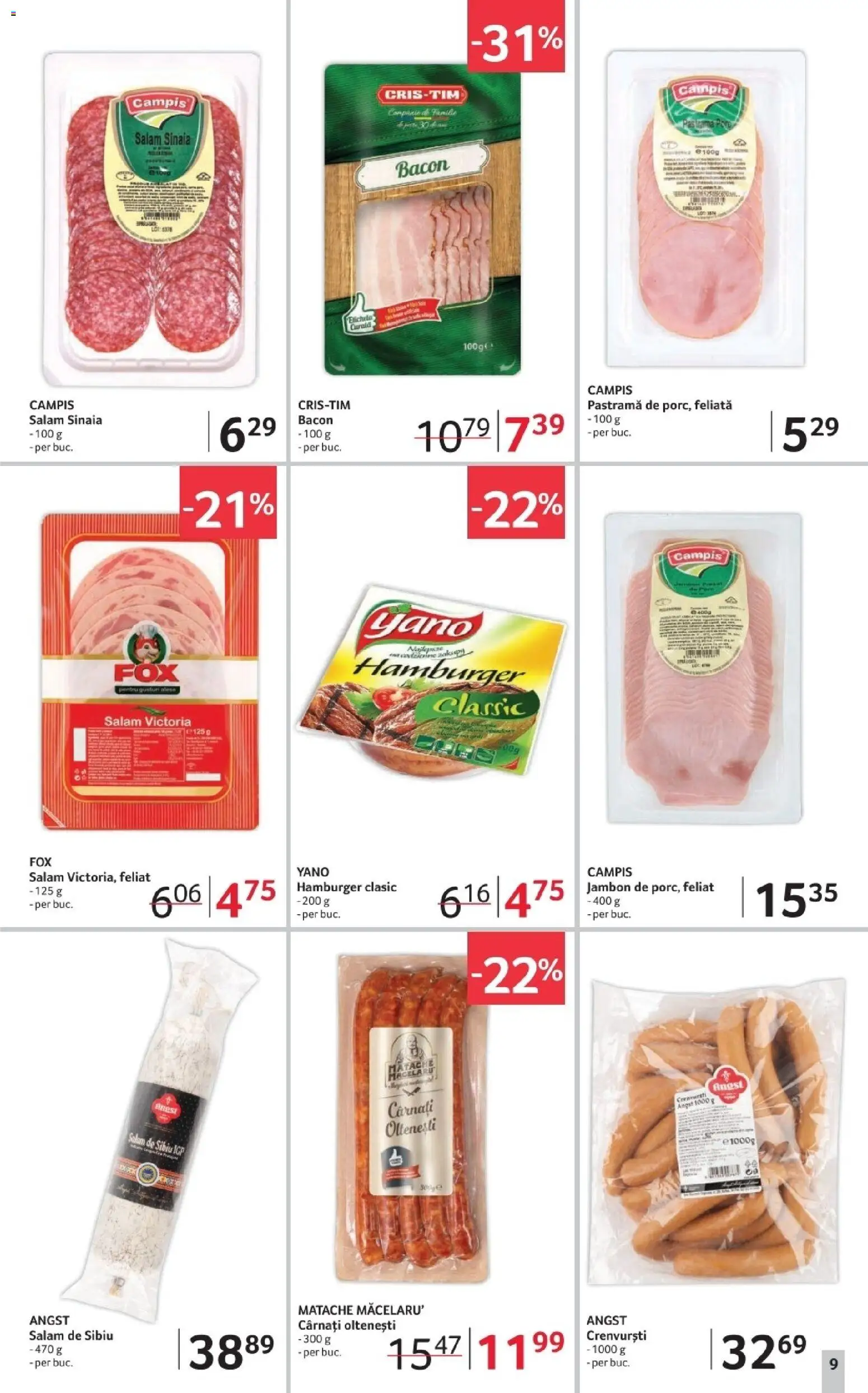 Catalog Selgros 2 - 21 Ianuarie 2026 | Pagina 9 | Produse: Crenvurști, Bacon, Salam, Cârnați