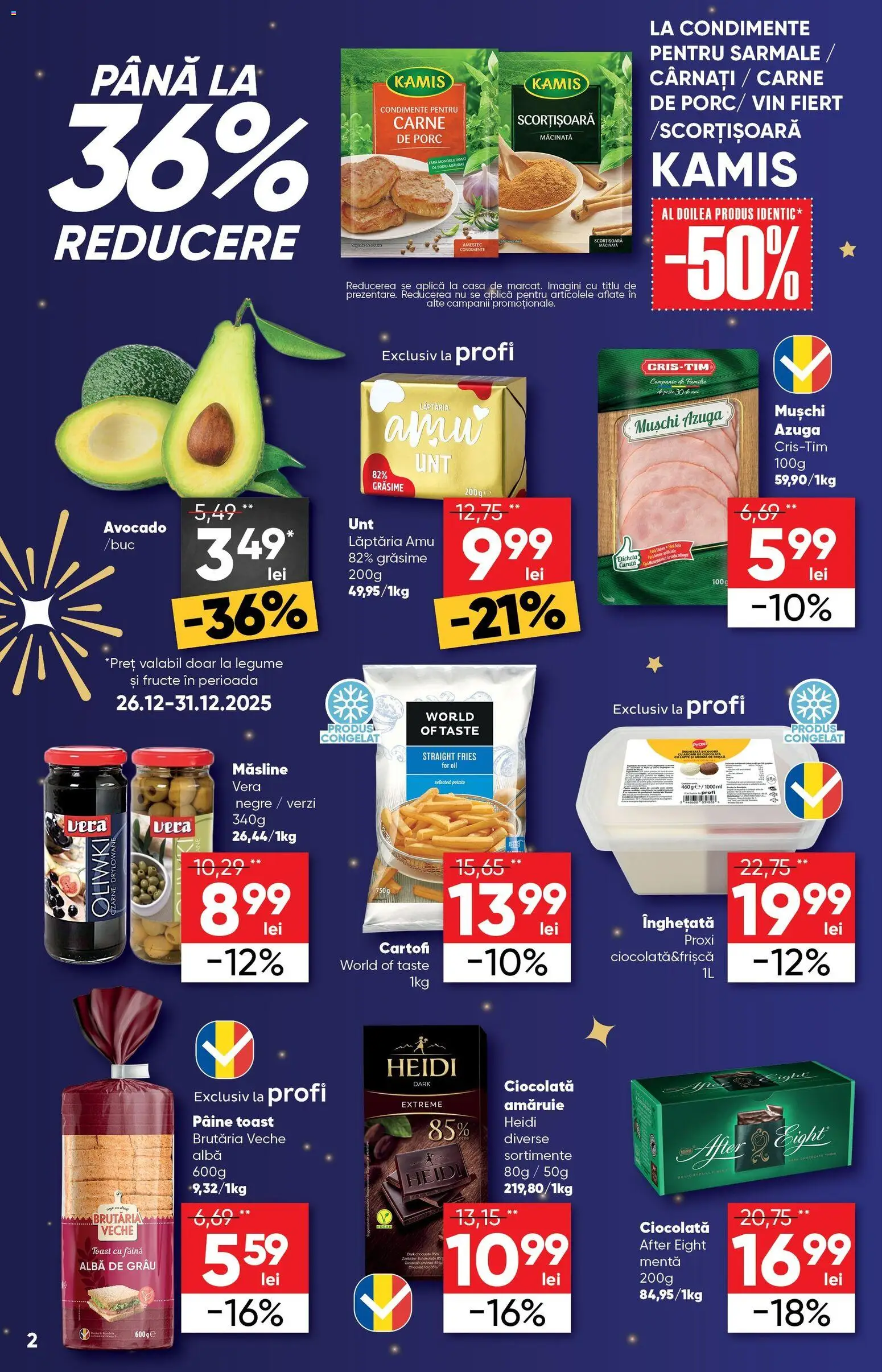 Catalog Profi 26 Decembrie 2025 - 5 Ianuarie 2026 | Pagina 2 | Produse: Ciocolată, Avocado, Condimente, Cârnați