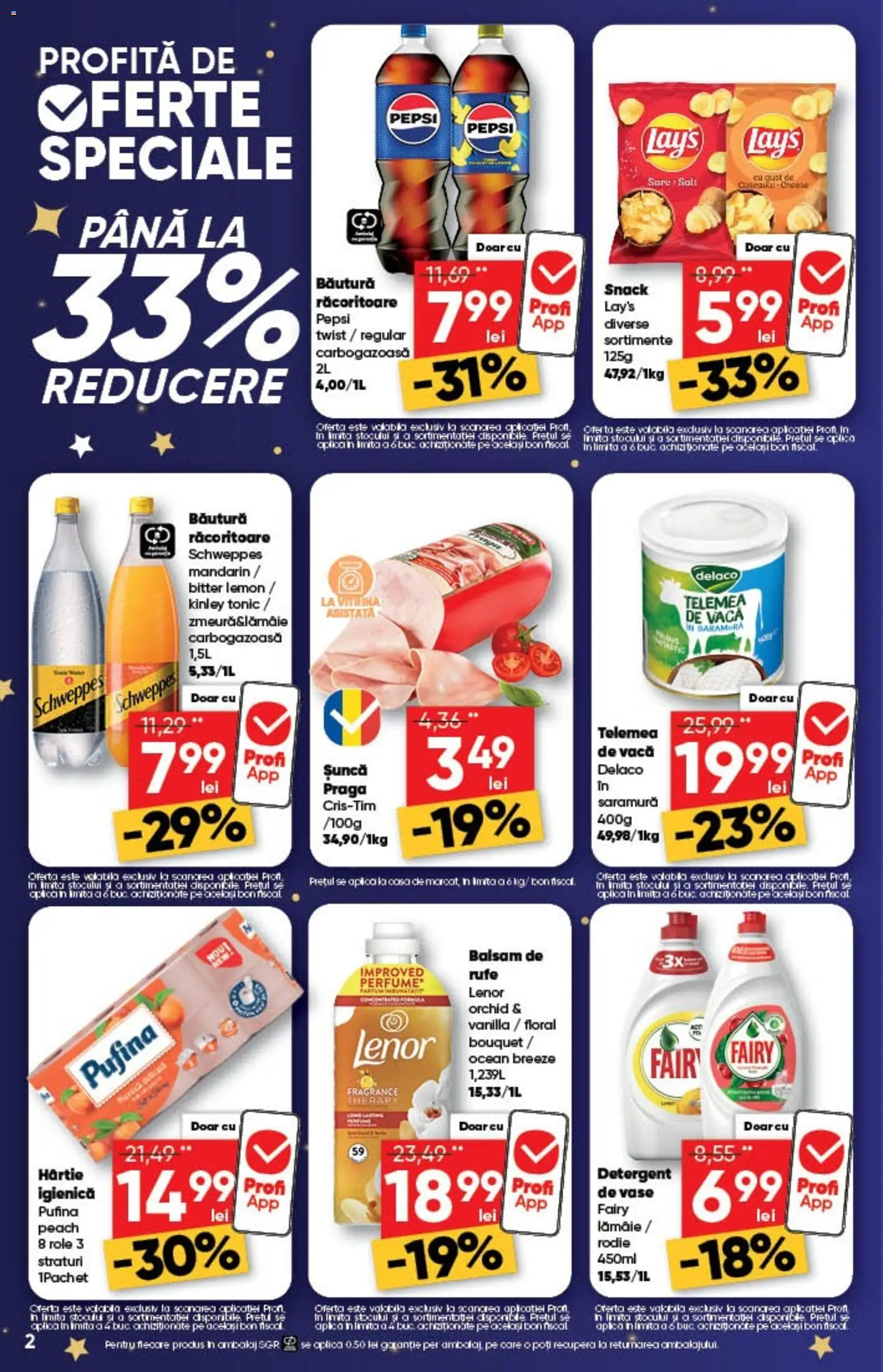 Catalog Profi 26 Decembrie 2025 - 5 Ianuarie 2026 | Pagina 2 | Produse: Detergent de vase, Role, Detergent, Lămâie