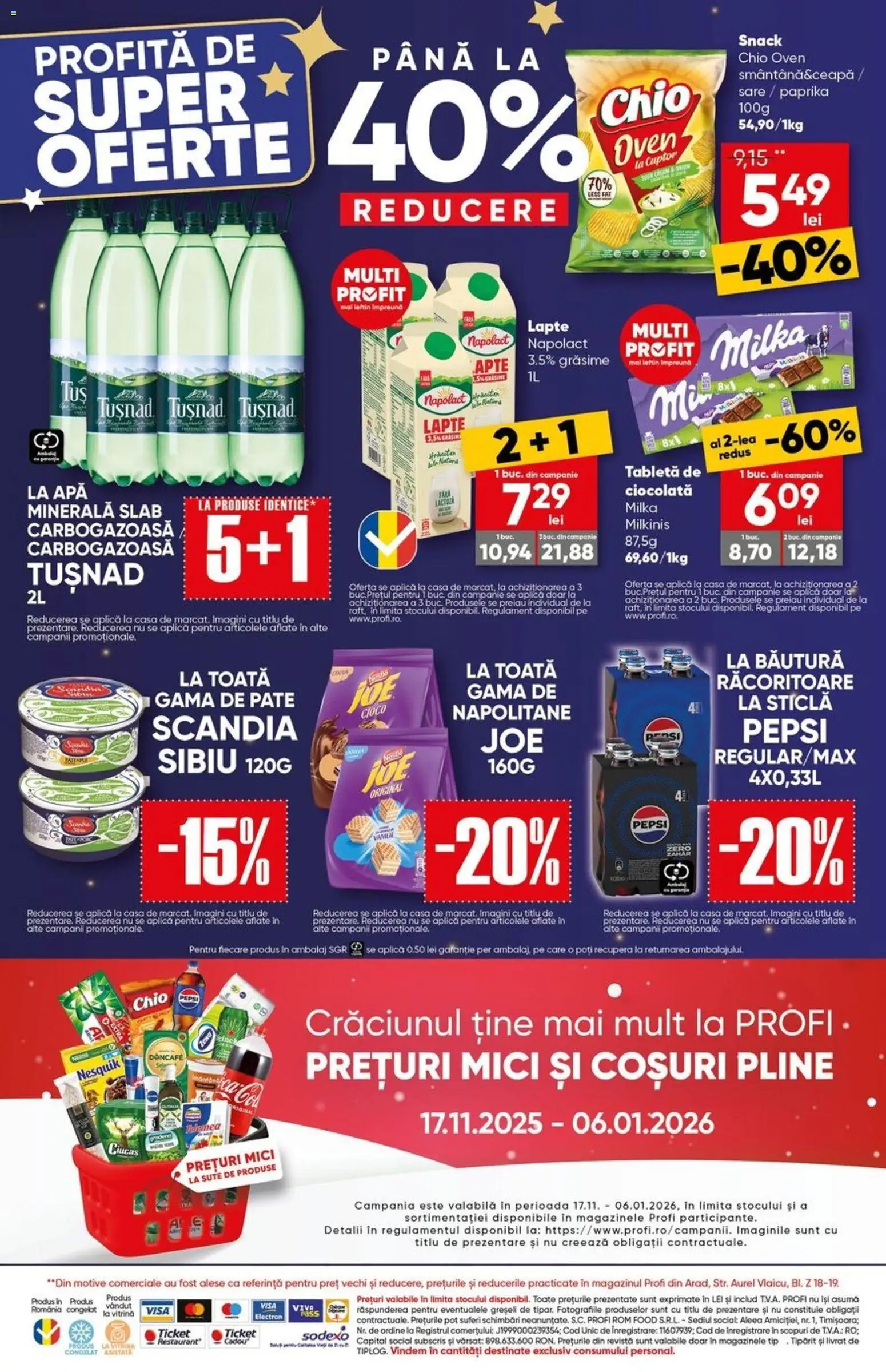 Catalog Profi 26 Decembrie 2025 - 5 Ianuarie 2026 | Pagina 16 | Produse: Mici, Ciocolată, Rom, Apă