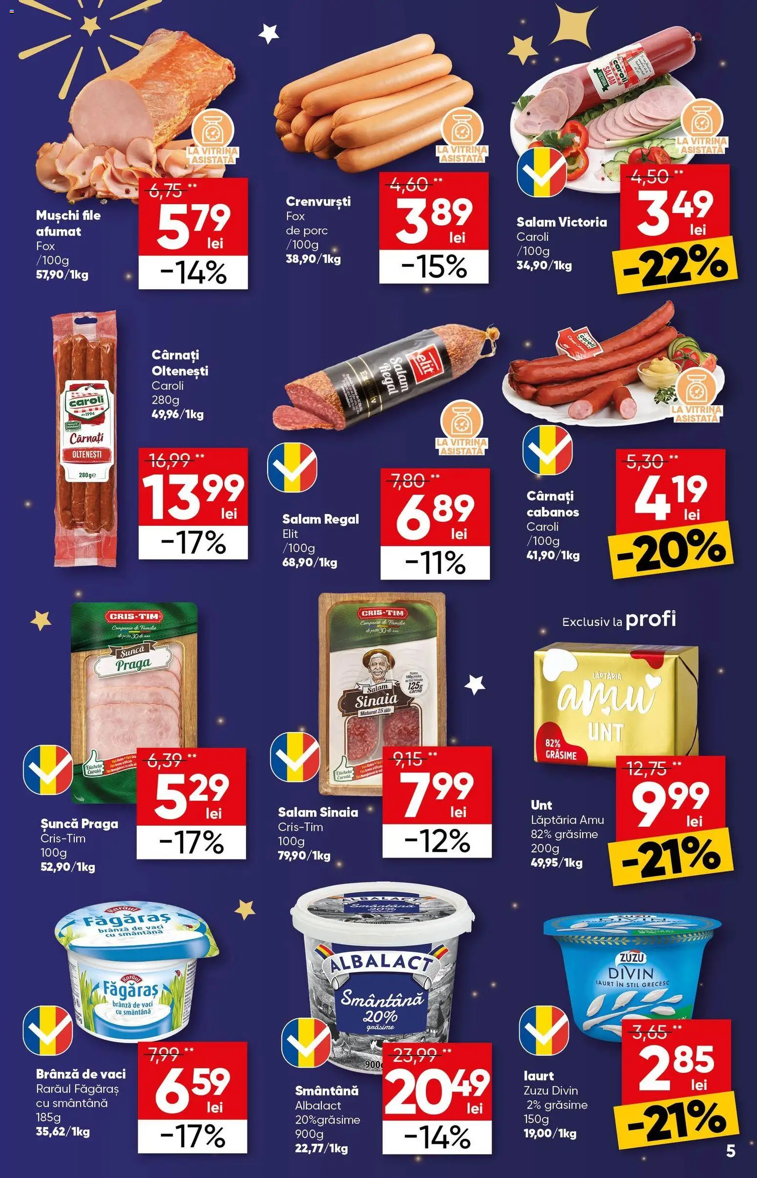 Catalog Profi 26 Decembrie 2025 - 5 Ianuarie 2026 | Pagina 5 | Produse: Crenvurști, Iaurt, Salam, Șuncă