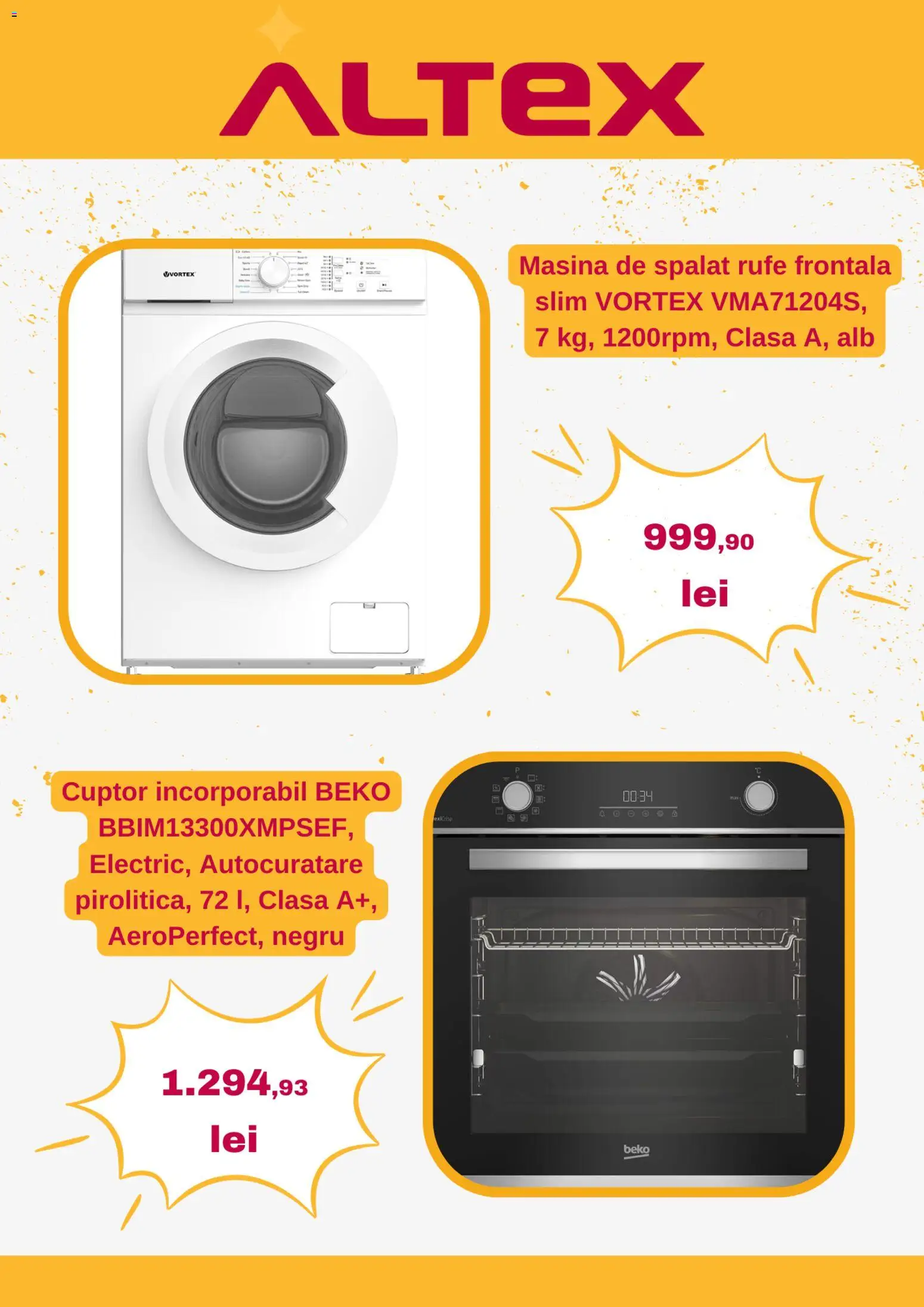 Catalog Altex 1 - 6 Ianuarie 2026 | Pagina 6 | Produse: Mașină De Spălat, Cuptor