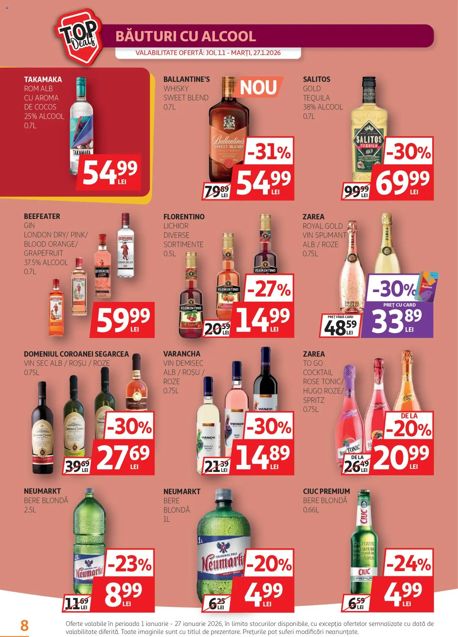 Catalog Auchan 1 - 26 Ianuarie 2026 | Pagina 8 | Produse: Lichior, Bere, Cocktail, Rom