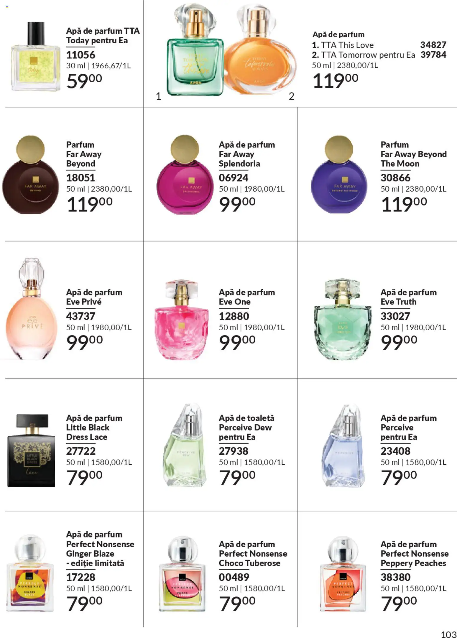 Catalog Avon 1 - 30 Ianuarie 2026 | Pagina 105 | Produse: Apă de parfum, Parfum, Apă de toaletă, Apă