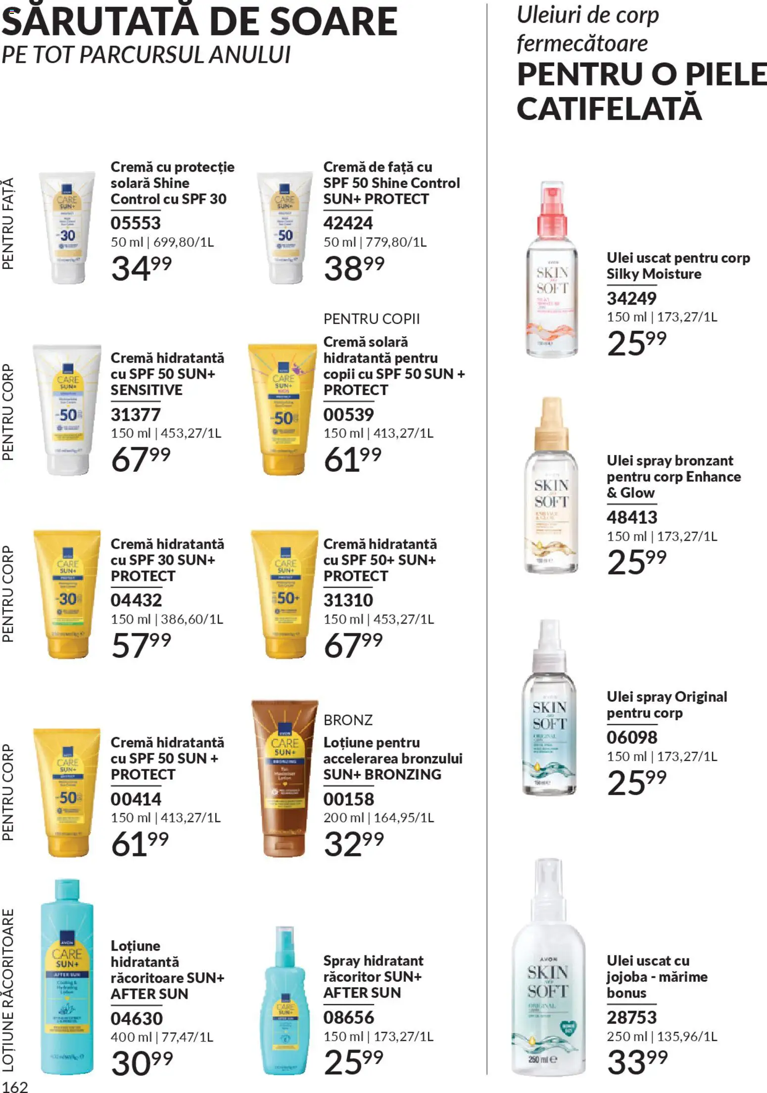 Catalog Avon 1 - 30 Ianuarie 2026 | Pagina 164 | Produse: Arapsaçı, Cremă, Ulei, Protecție solară