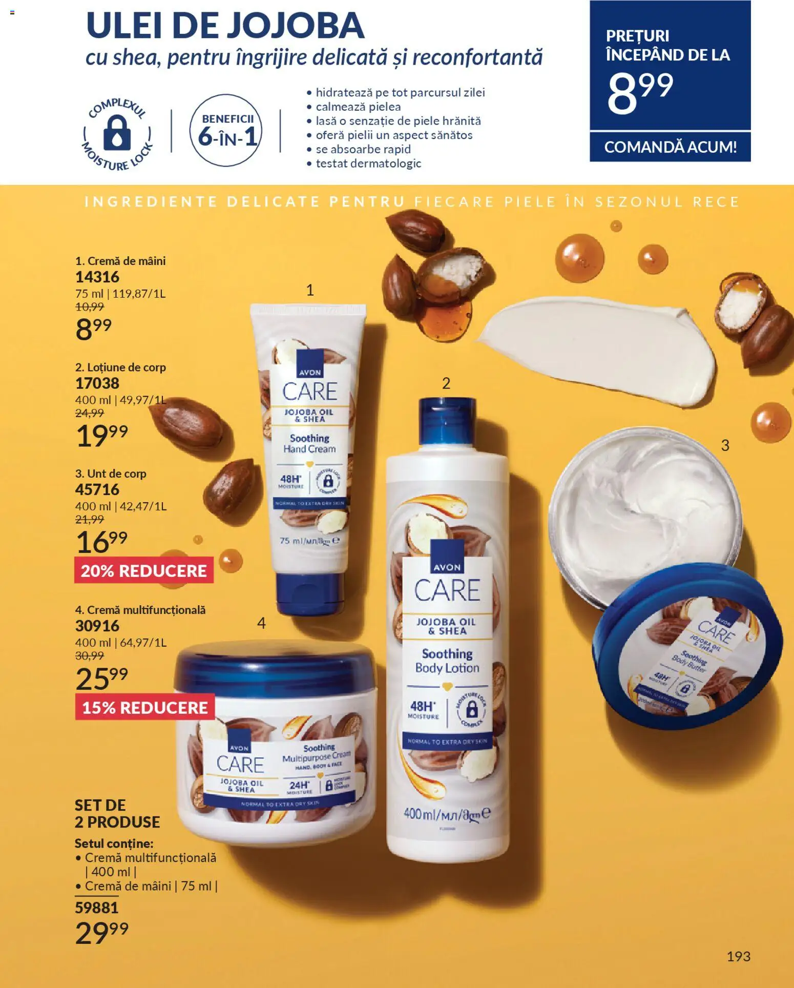Catalog Avon 1 - 30 Ianuarie 2026 | Pagina 195 | Produse: Body, Unt, Ulei, Cremă de mâini
