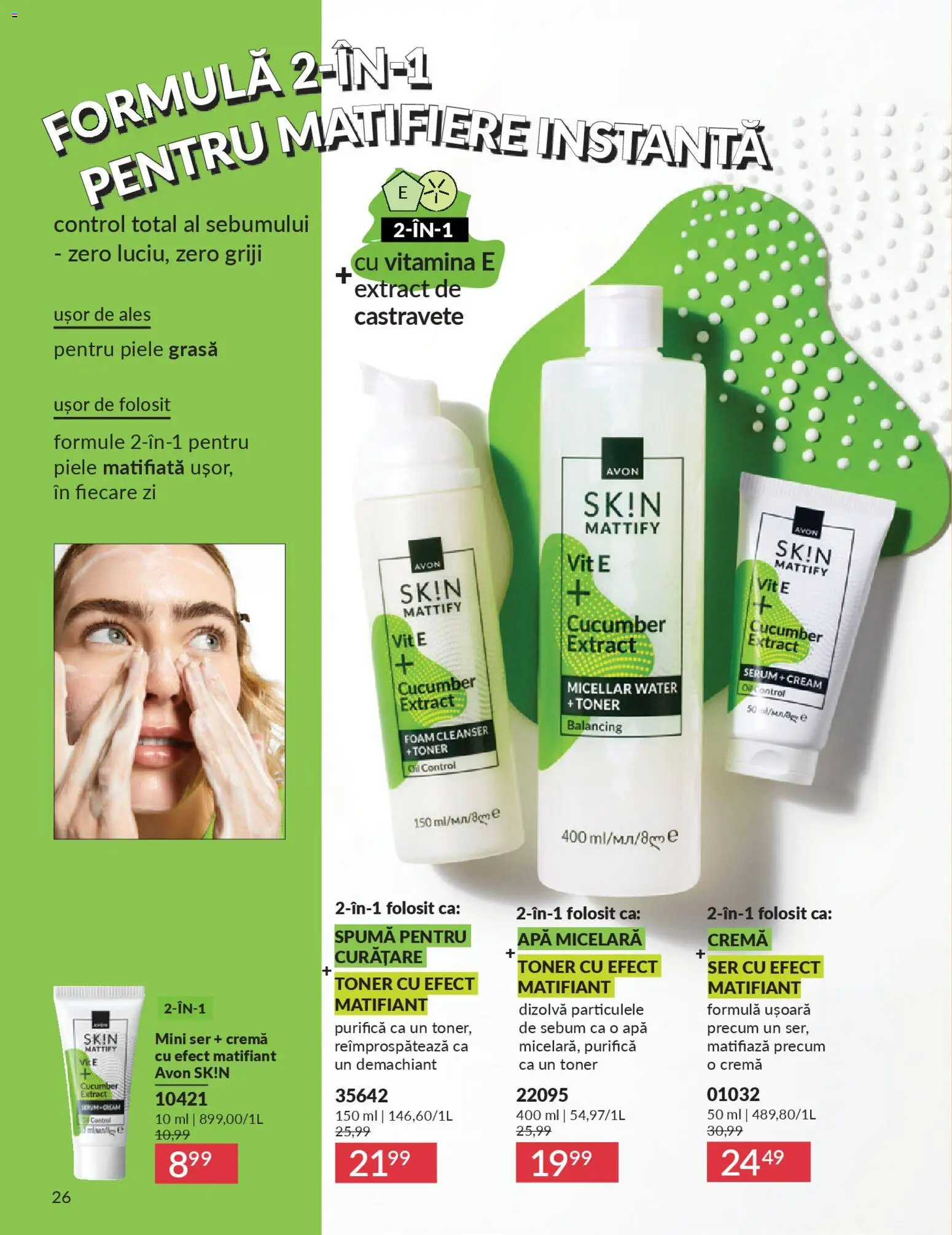Catalog Avon 1 - 30 Ianuarie 2026 | Pagina 28 | Produse: Serum, Demachiant, Apă micelară, Apă