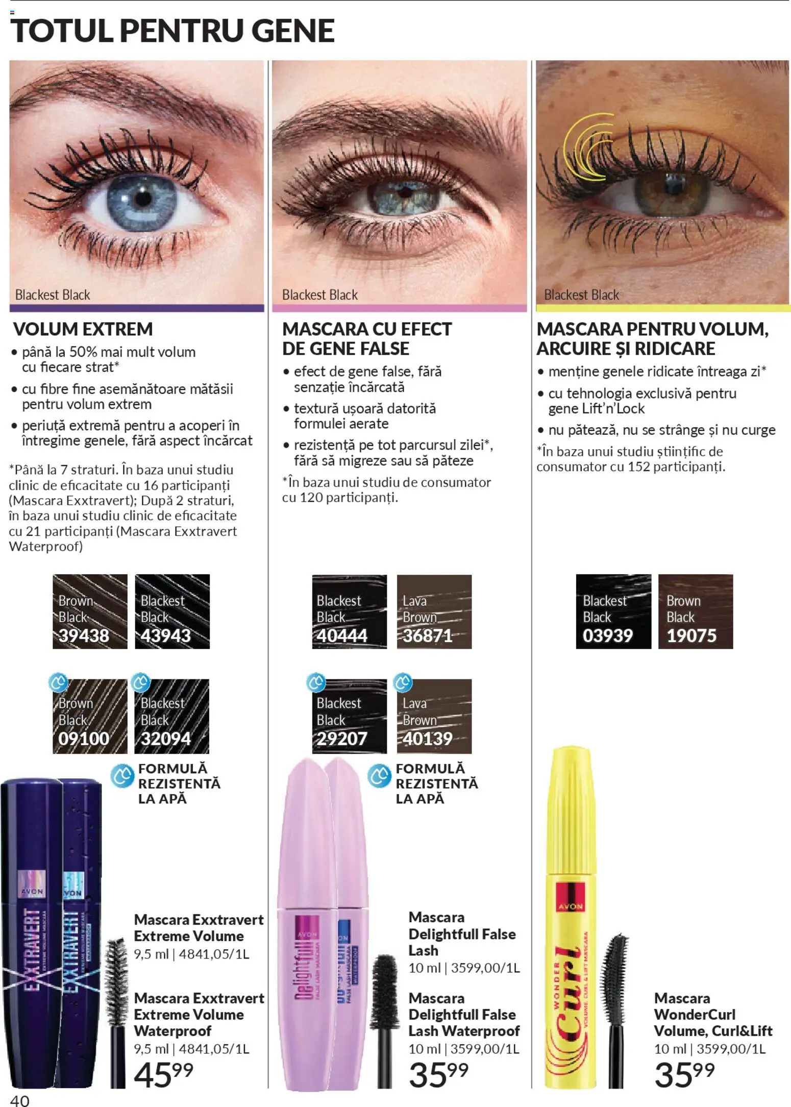 Catalog Avon 1 - 30 Ianuarie 2026 | Pagina 42 | Produse: Mascara, Gene false, Apă