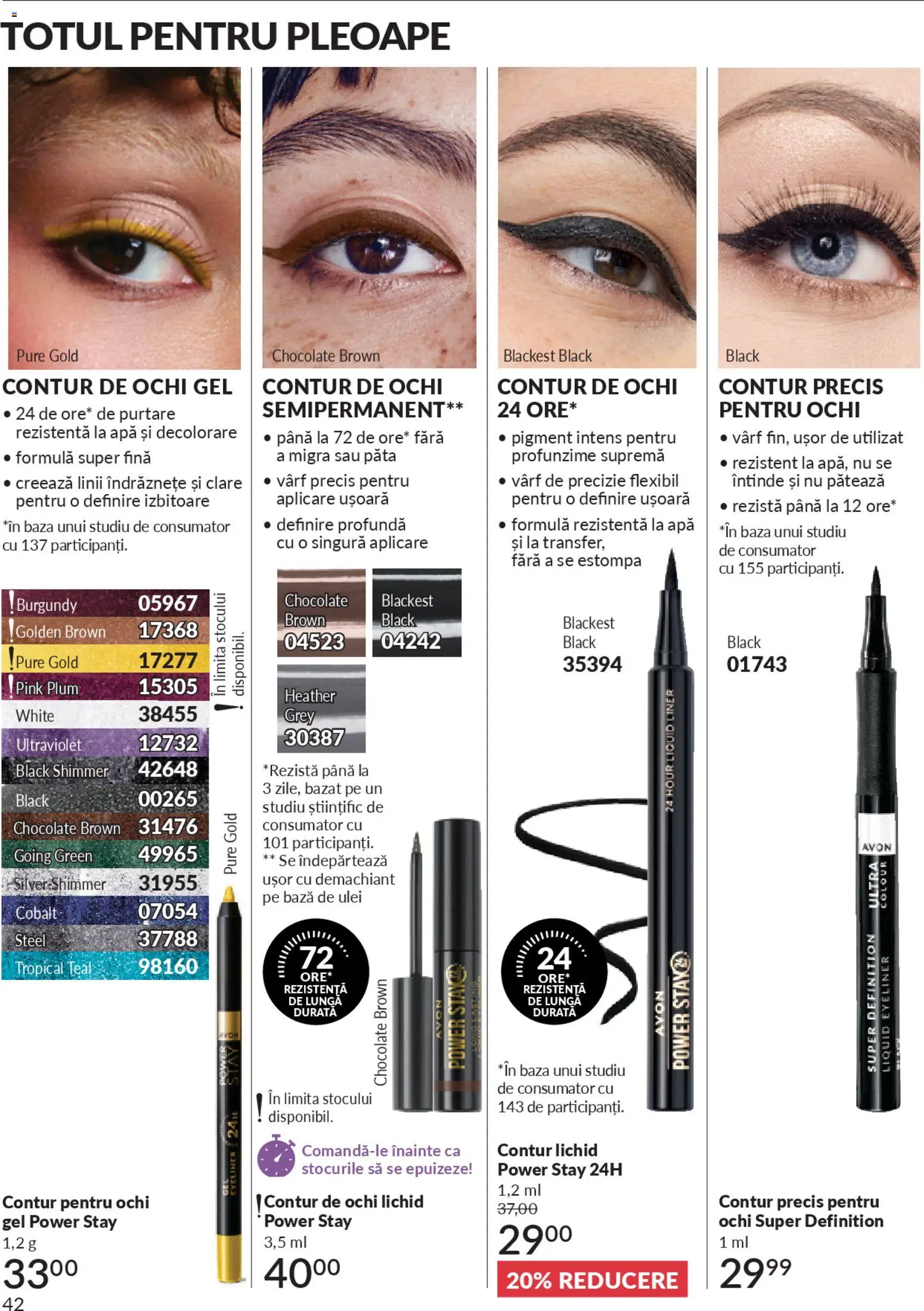 Catalog Avon 1 - 30 Ianuarie 2026 | Pagina 44 | Produse: Demachiant, Ulei, Apă