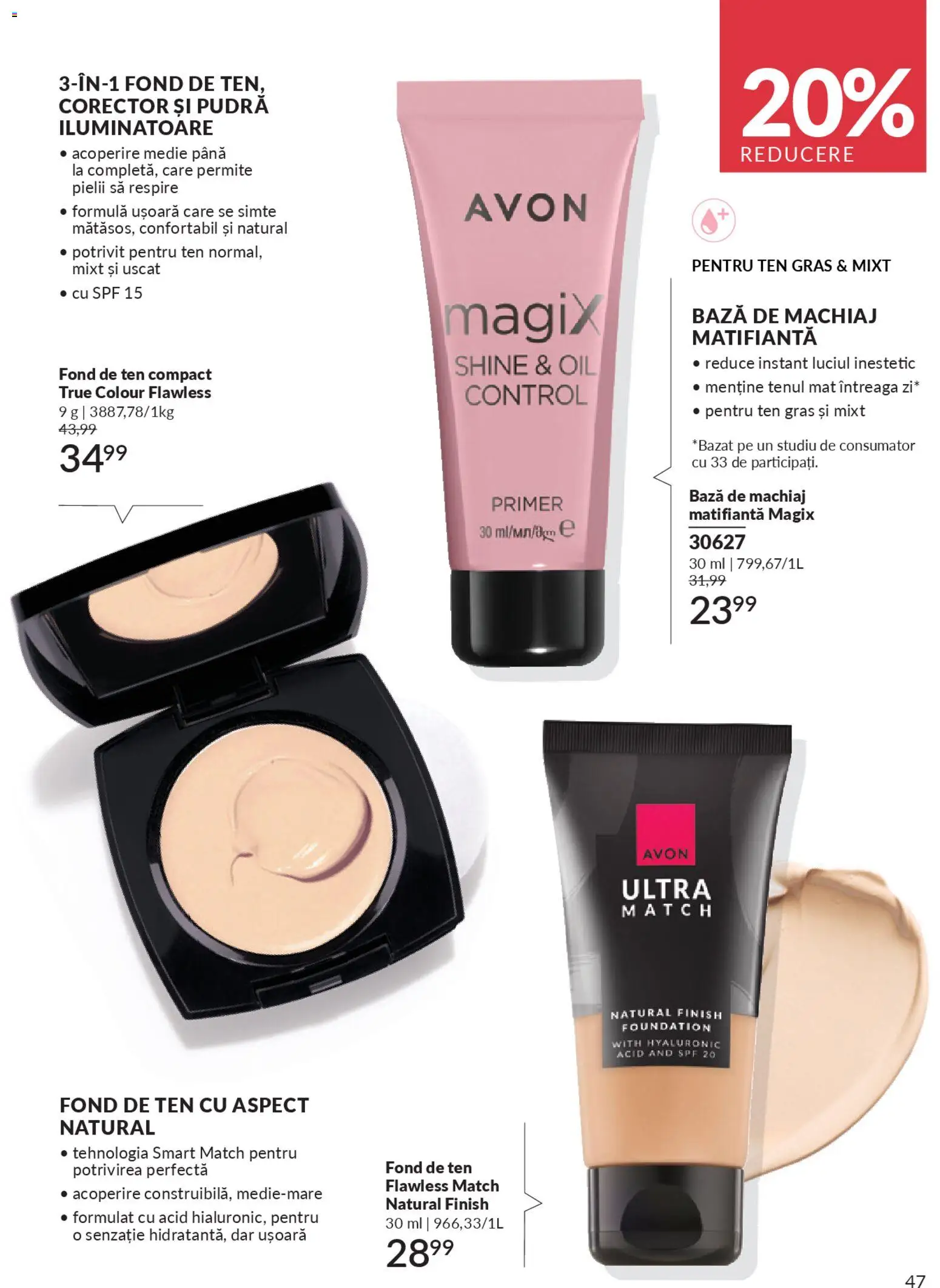 Catalog Avon 1 - 30 Ianuarie 2026 | Pagina 49 | Produse: Fond de ten, Bază de machiaj, Machiaj, Pudră