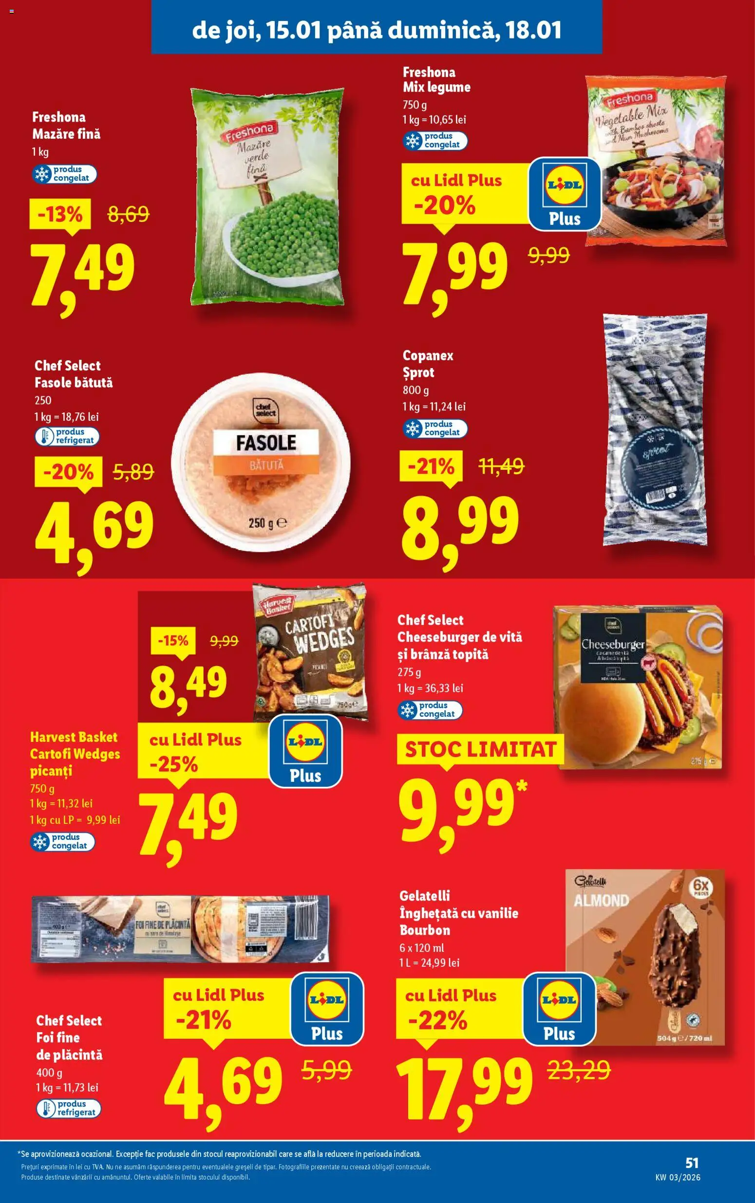 Catalog LIDL 12 - 17 Ianuarie 2026 | Pagina 51 | Produse: Plăcintă, Brânză, Paste, Cartofi