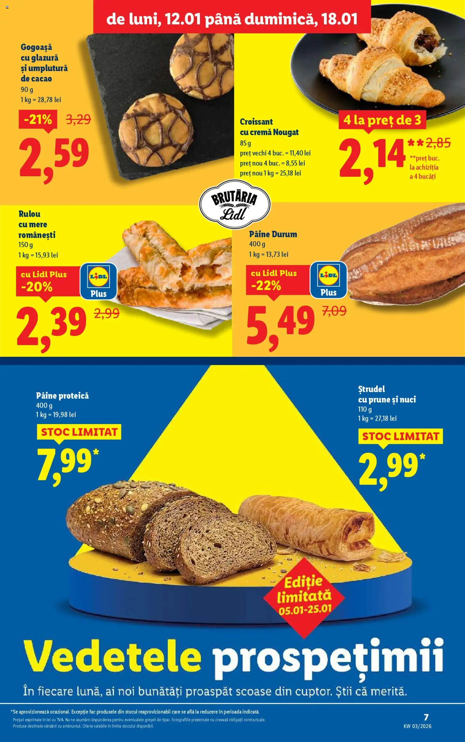 Catalog LIDL 12 - 17 Ianuarie 2026 | Pagina 7 | Produse: Ștrudel, Cremă, Mere, Prune