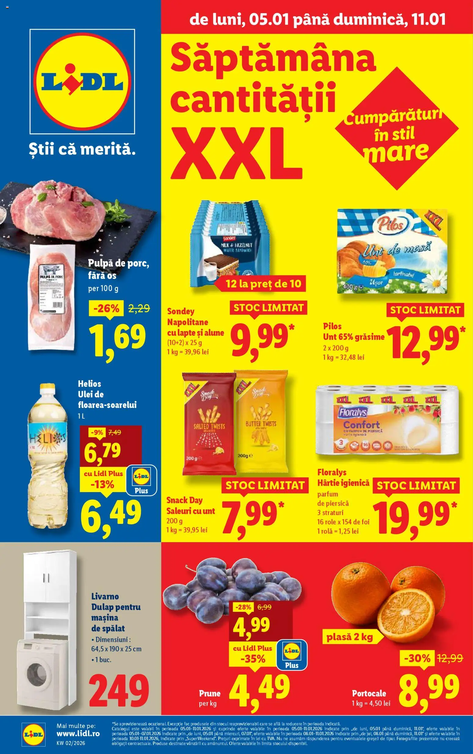 Catalog LIDL 5 - 10 Ianuarie 2026 | Pagina 1 | Produse: Mașină De Spălat, Toplar, Masă, Portocale