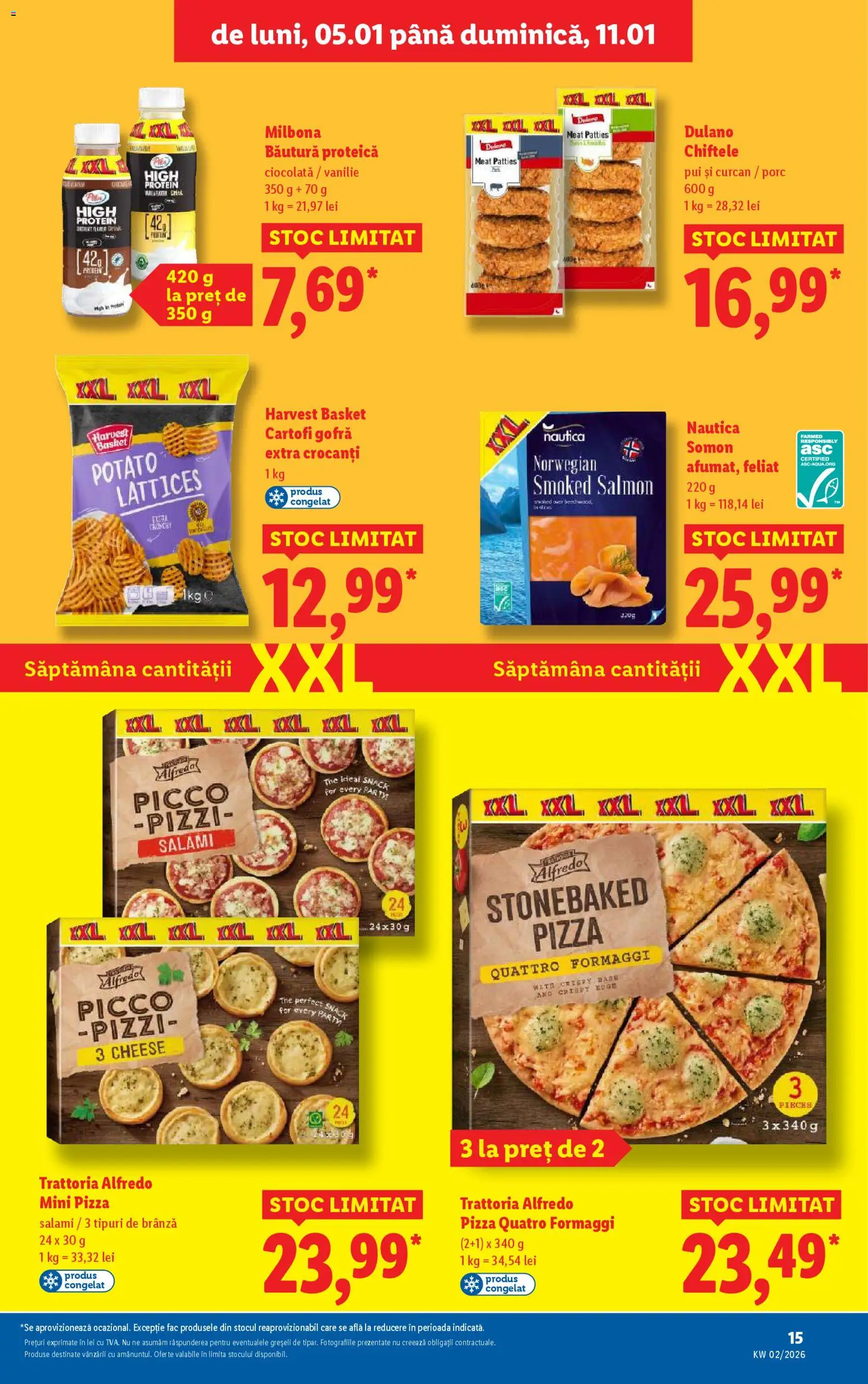 Catalog LIDL 5 - 10 Ianuarie 2026 | Pagina 15 | Produse: Brânză, Ciocolată, Pizza, Cartofi