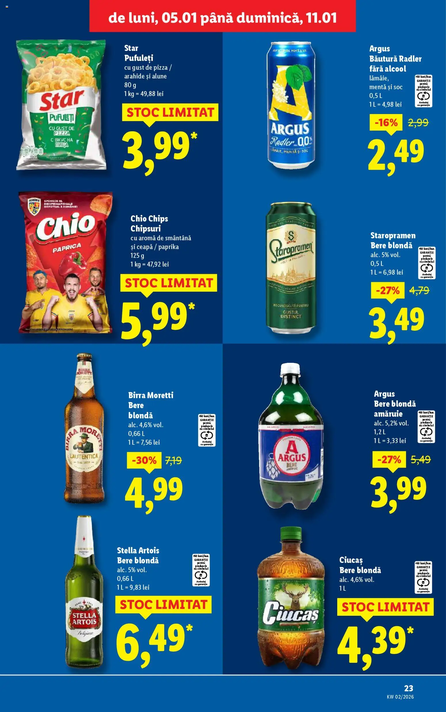 Catalog LIDL 5 - 10 Ianuarie 2026 | Pagina 23 | Produse: Alune, Pufuleți, Chipsuri, Ceapă