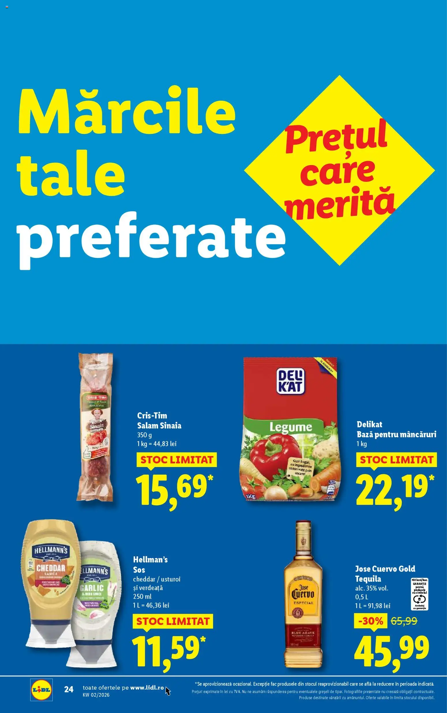 Catalog LIDL 5 - 10 Ianuarie 2026 | Pagina 24 | Produse: Salam, Legume, Sos, Verdeață