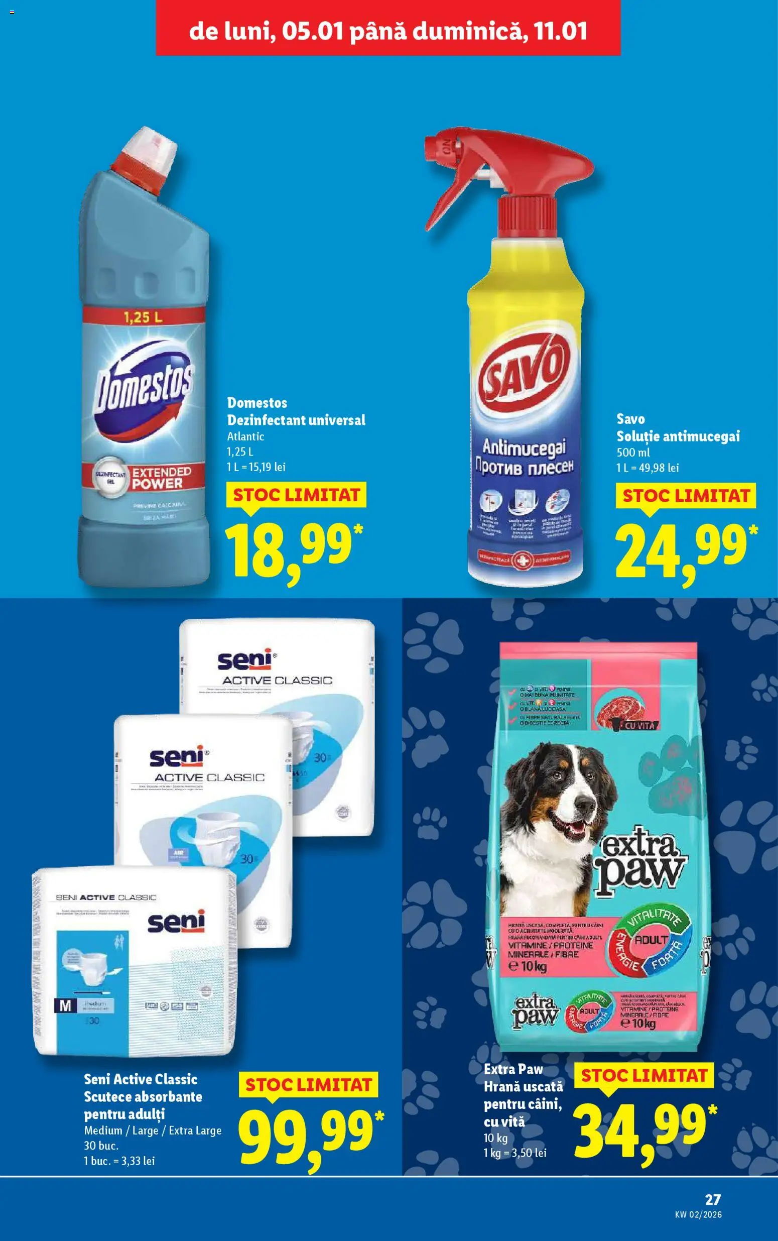 Catalog LIDL 5 - 10 Ianuarie 2026 | Pagina 27 | Produse: Masaüstü kılıfı, Absorbante, Scutece