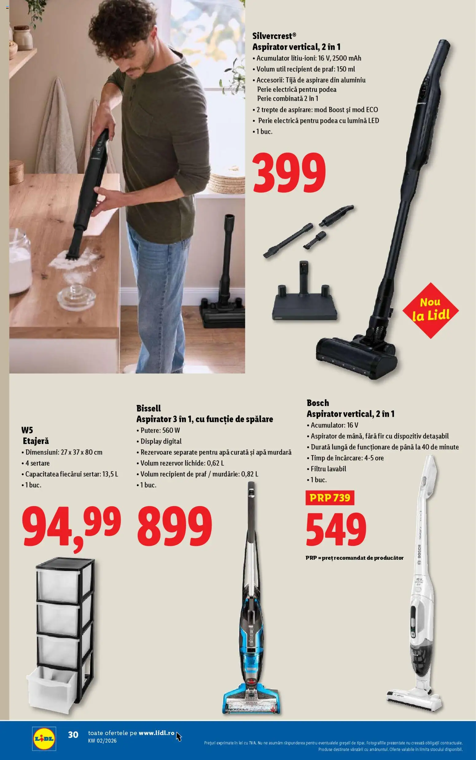 Catalog LIDL 5 - 10 Ianuarie 2026 | Pagina 30 | Produse: Tavuk suyu, Aspirator, Etajeră, Perie