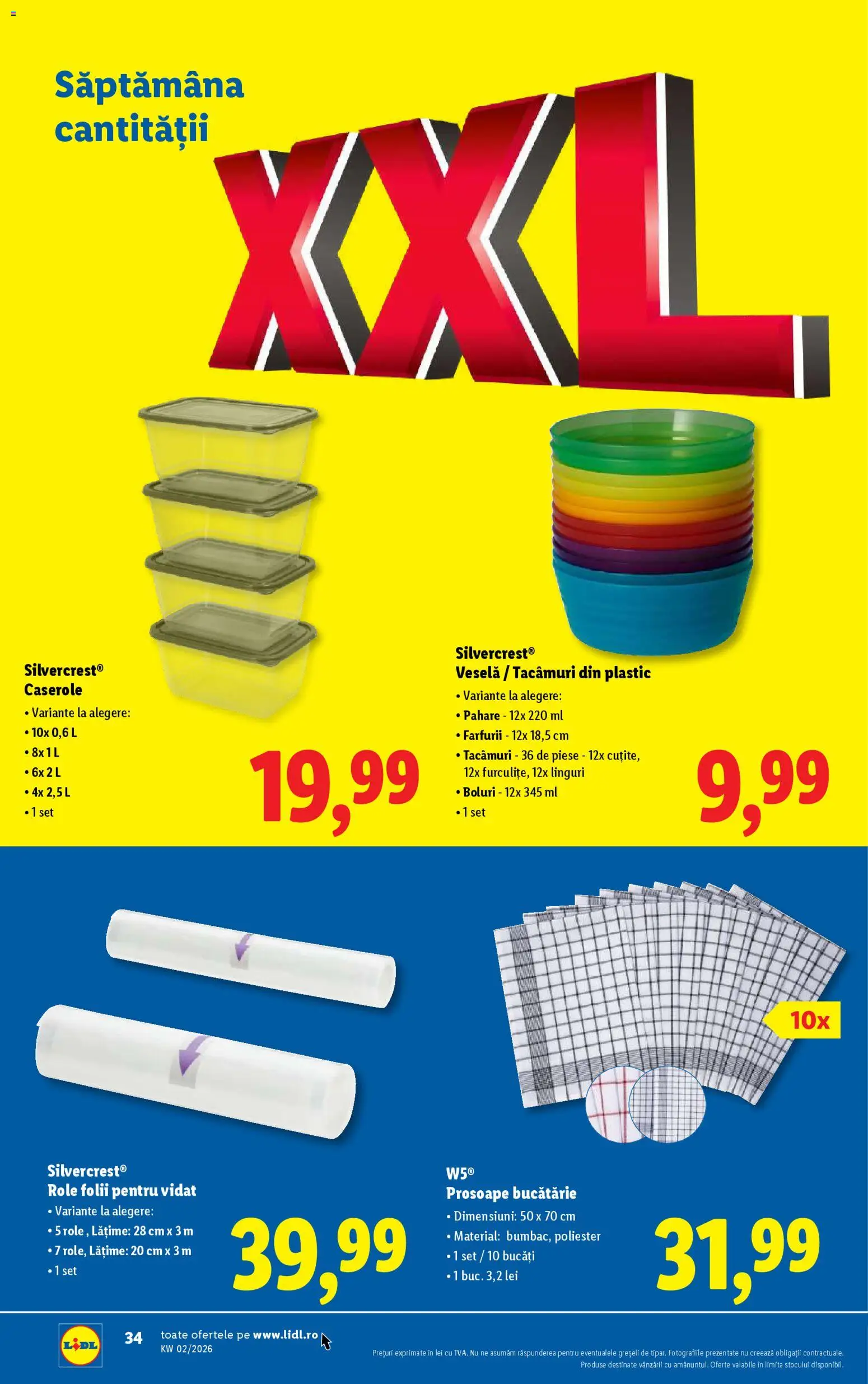 Catalog LIDL 5 - 10 Ianuarie 2026 | Pagina 34 | Produse: Pahare, Caserole, Linguri, Bucătărie