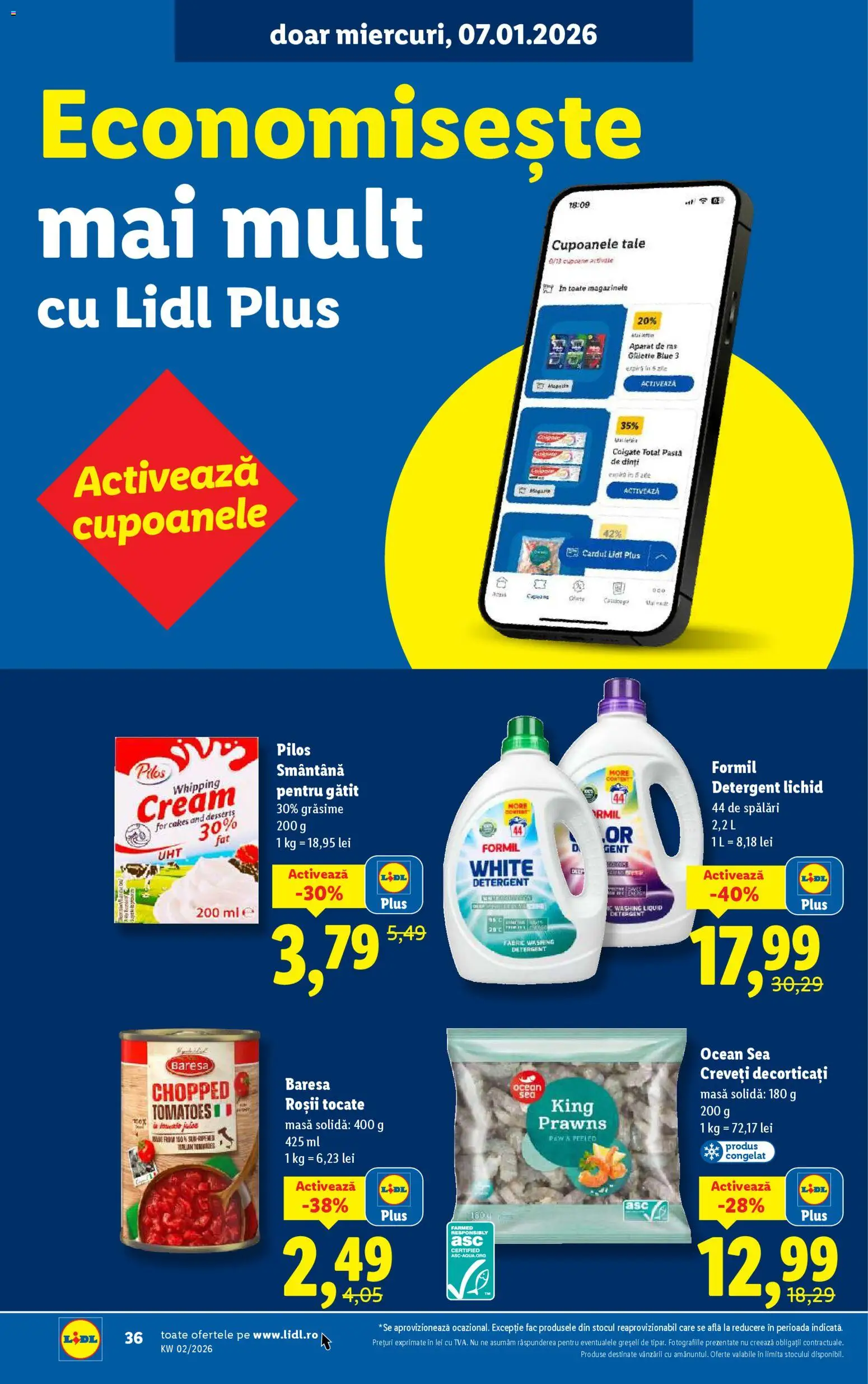 Catalog LIDL 5 - 10 Ianuarie 2026 | Pagina 36 | Produse: Toplar, Masă, Roșii, Smântână