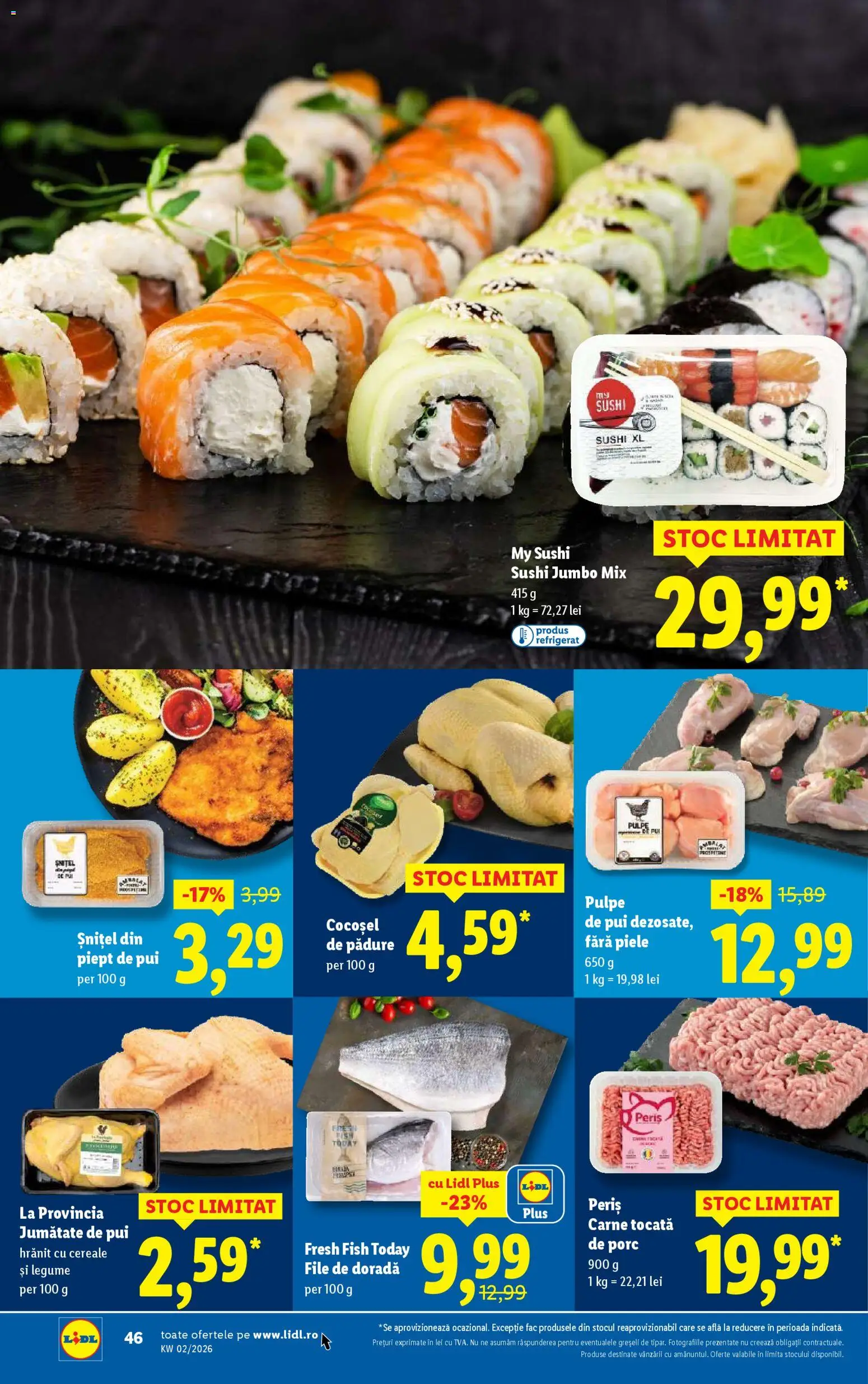 Catalog LIDL 5 - 10 Ianuarie 2026 | Pagina 46 | Produse: Hacıyatmaz Kedi Oyuncağı, Sushi, Cereale, Legume