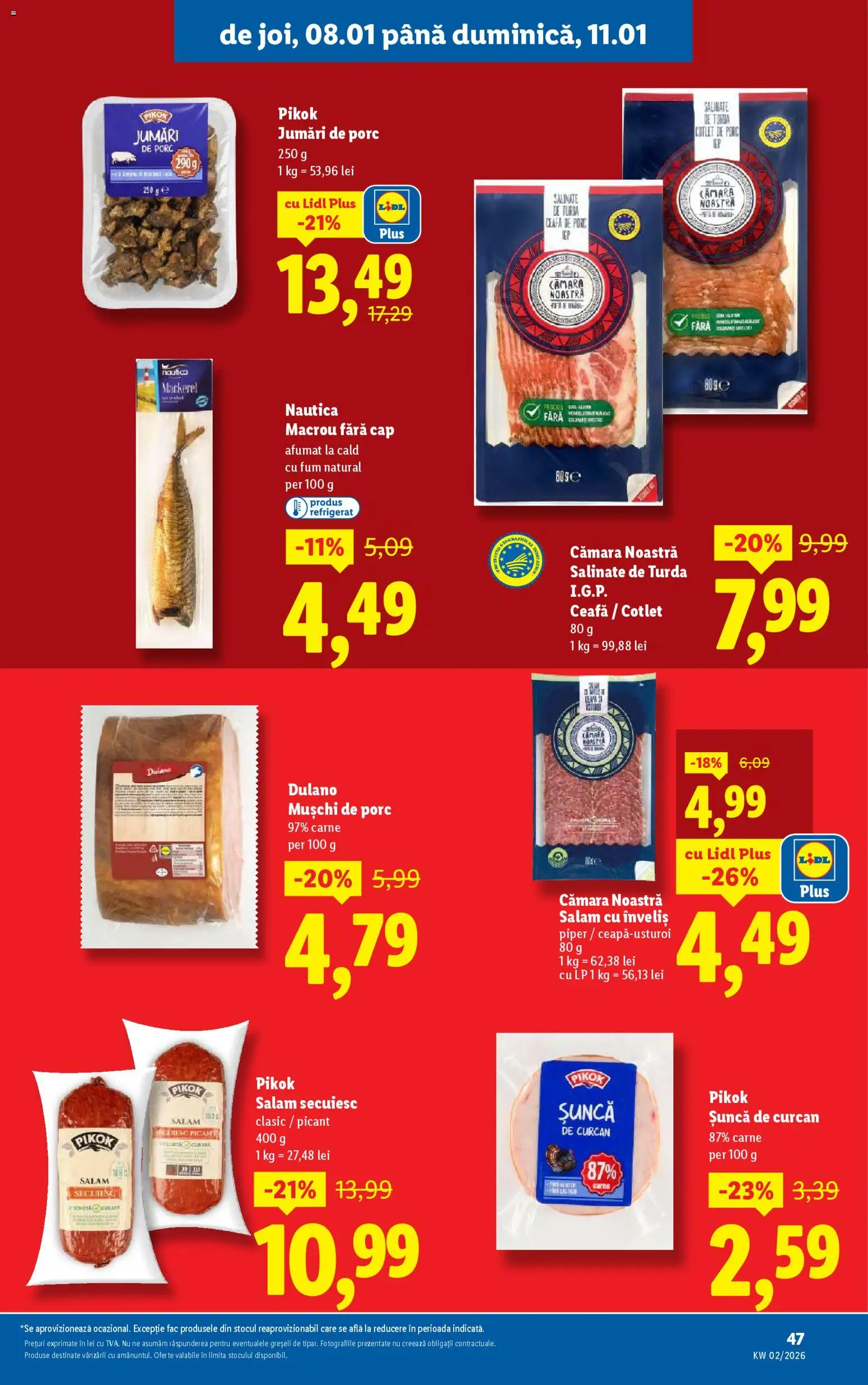 Catalog LIDL 5 - 10 Ianuarie 2026 | Pagina 47 | Produse: Keçeli kalem, Salam, Șuncă, Piper