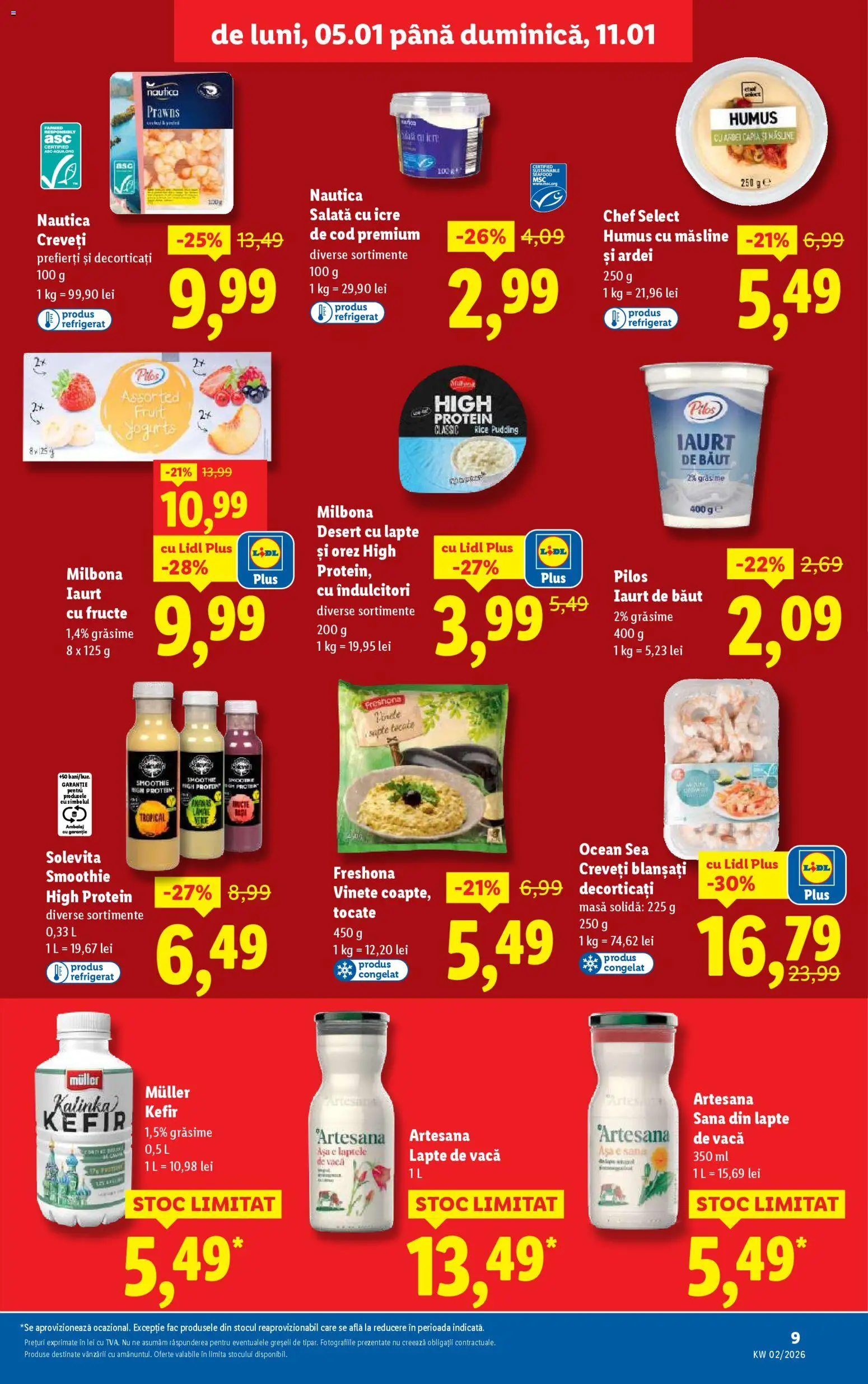 Catalog LIDL 5 - 10 Ianuarie 2026 | Pagina 9 | Produse: Măsline, Orez, Salată cu icre, Humus