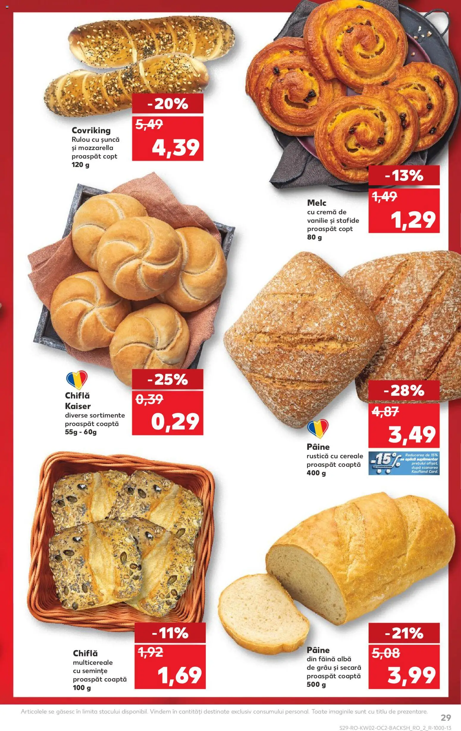 Catalog Kaufland 7 - 12 Ianuarie 2026 | Pagina 29 | Produse: Semințe, Mozzarella, Chiflă, Șuncă