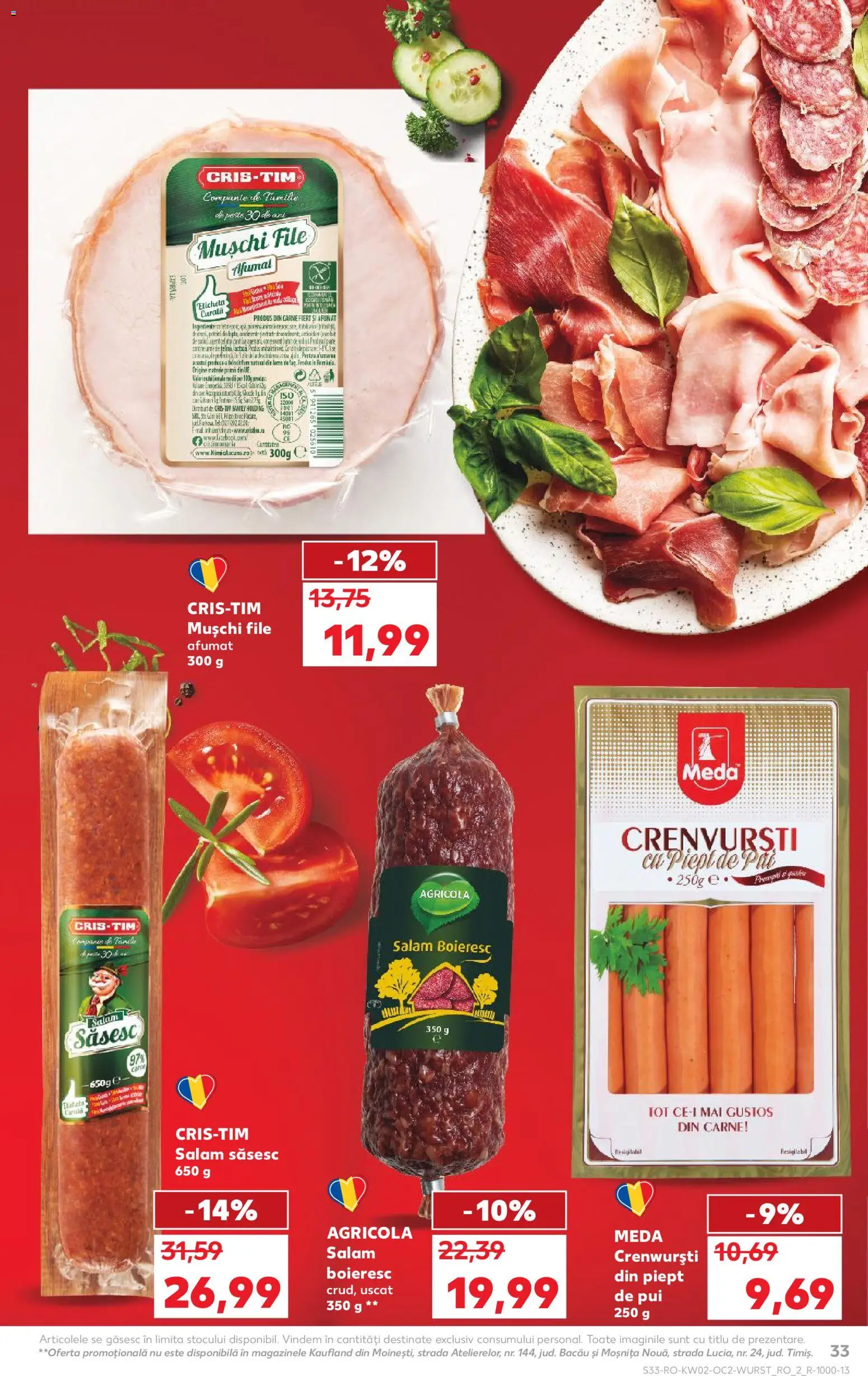 Catalog Kaufland 7 - 12 Ianuarie 2026 | Pagina 33 | Produse: Pat, Hacıyatmaz Kedi Oyuncağı, Crenvurști, Salam