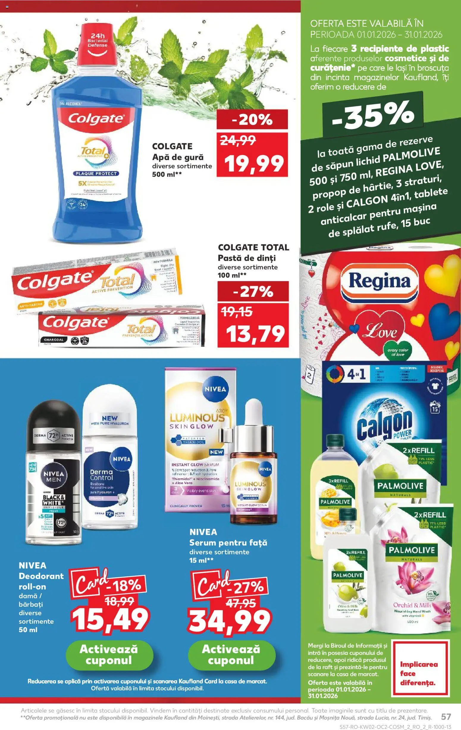 Catalog Kaufland 7 - 12 Ianuarie 2026 | Pagina 57 | Produse: Aloe vera, Recipiente, Deodorant, Pastă de dinți