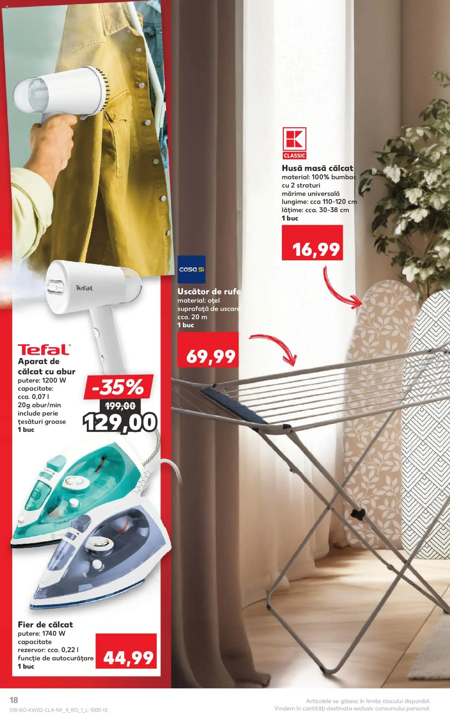 Catalog Kaufland 7 - 12 Ianuarie 2026 | Pagina 18 | Produse: Fier de călcat, Uscător, Masă, Perie