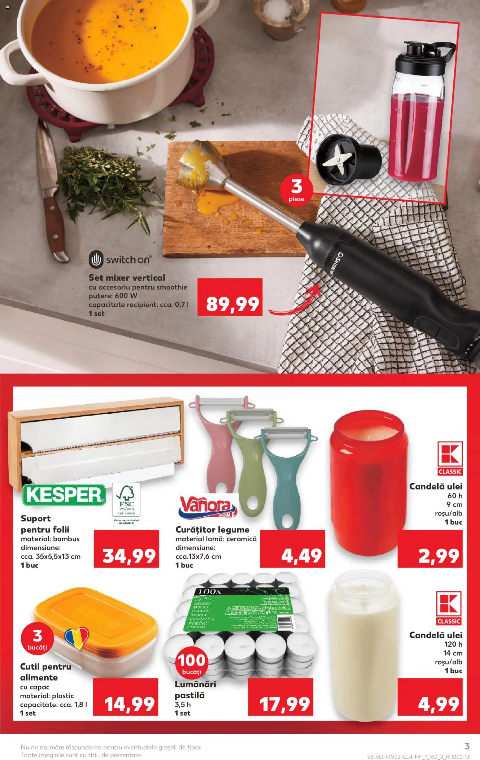 Catalog Kaufland 7 - 12 Ianuarie 2026 | Pagina 3 | Produse: Blender, Ulei, Legume, Smoothie