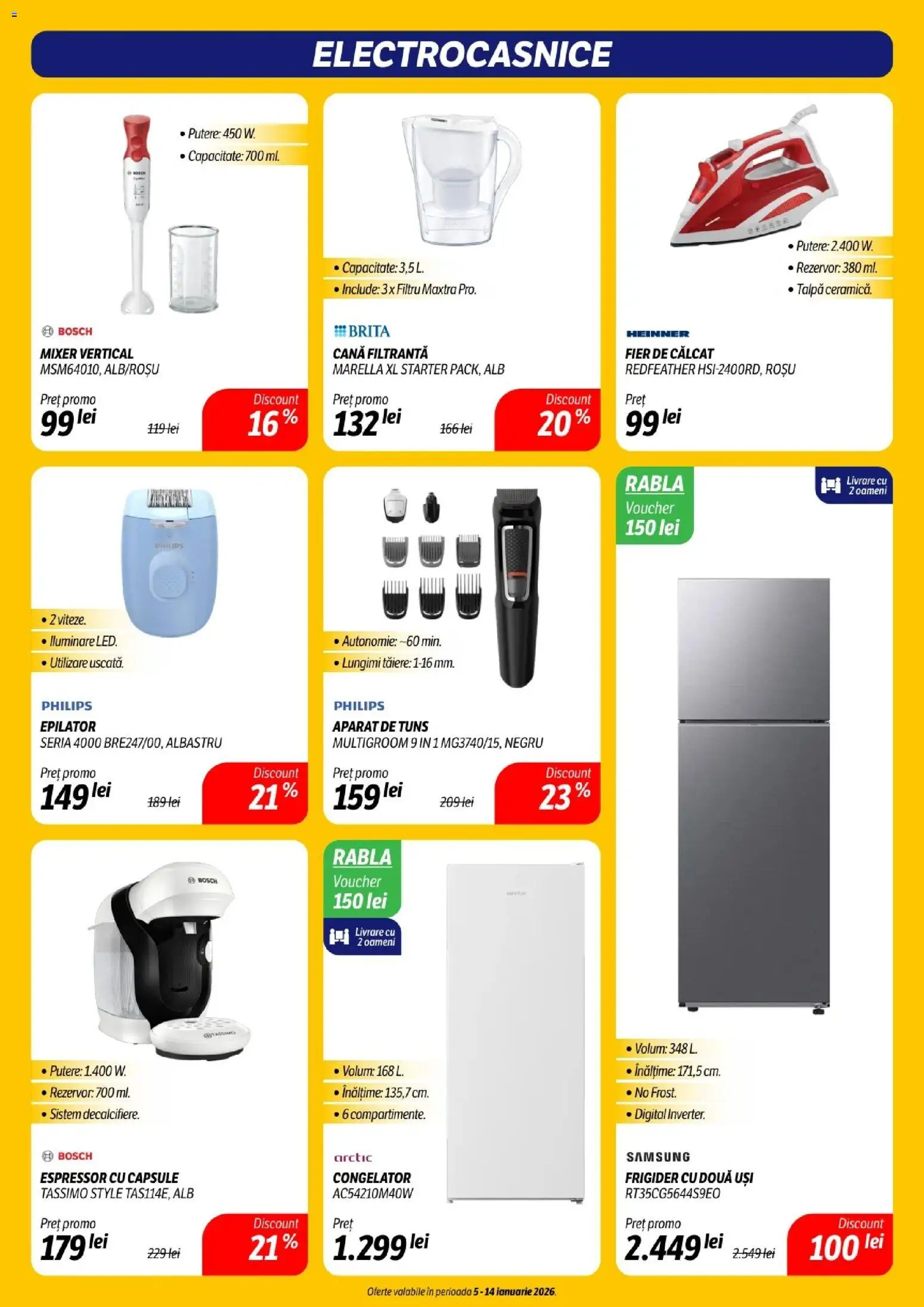 Catalog Flanco 5 - 13 Ianuarie 2026 | Pagina 17 | Produse: Enginar, Frigider, Epilator, Mixer