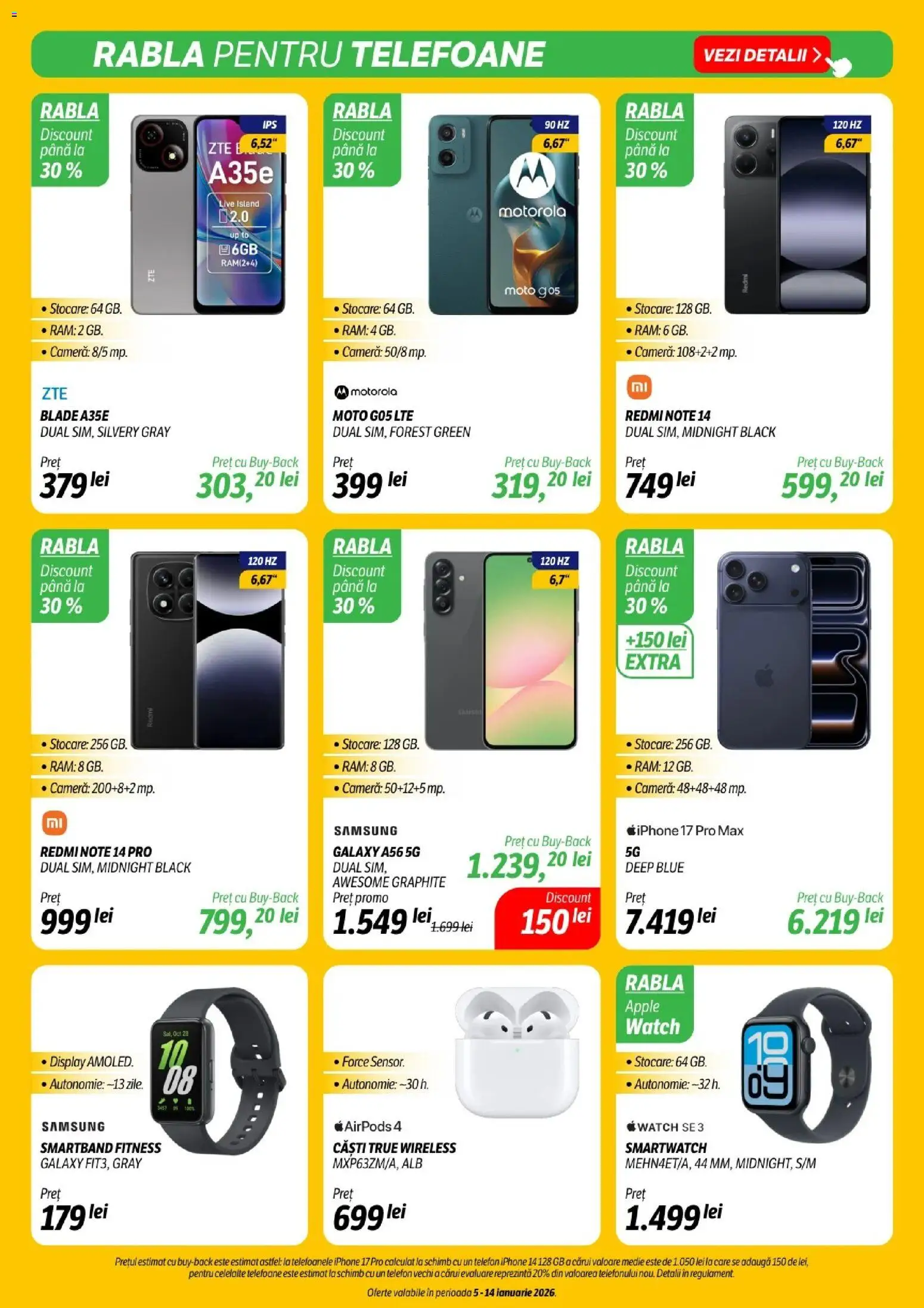 Catalog Flanco 5 - 13 Ianuarie 2026 | Pagina 8 | Produse: Telefon, Căști, Smartwatch, Apple