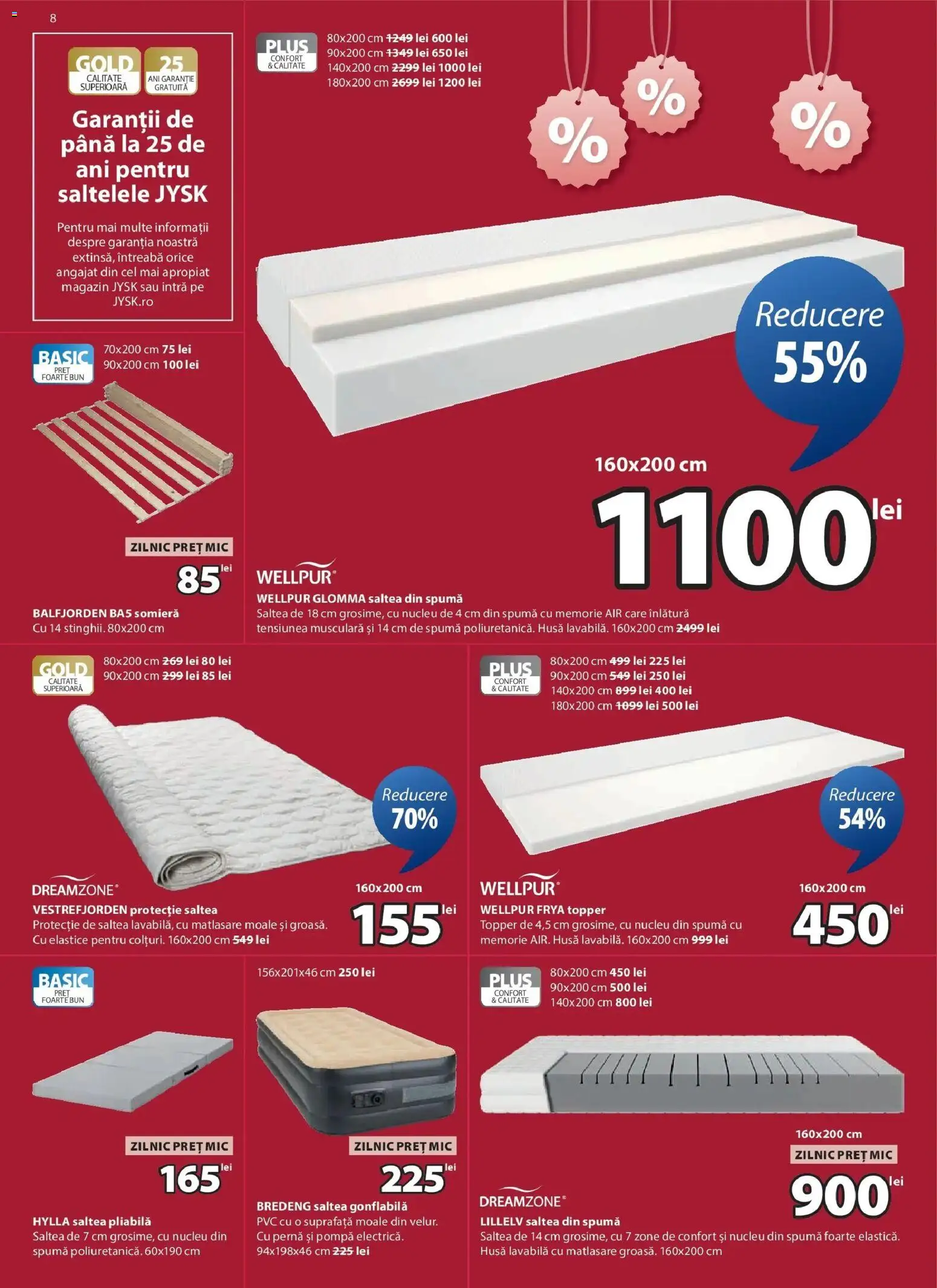 Catalog JYSK 1 - 22 Ianuarie 2026 | Pagina 8 | Produse: Pernă, Topper, Saltea gonflabilă, Türk kahvesi öğütme değirmeni