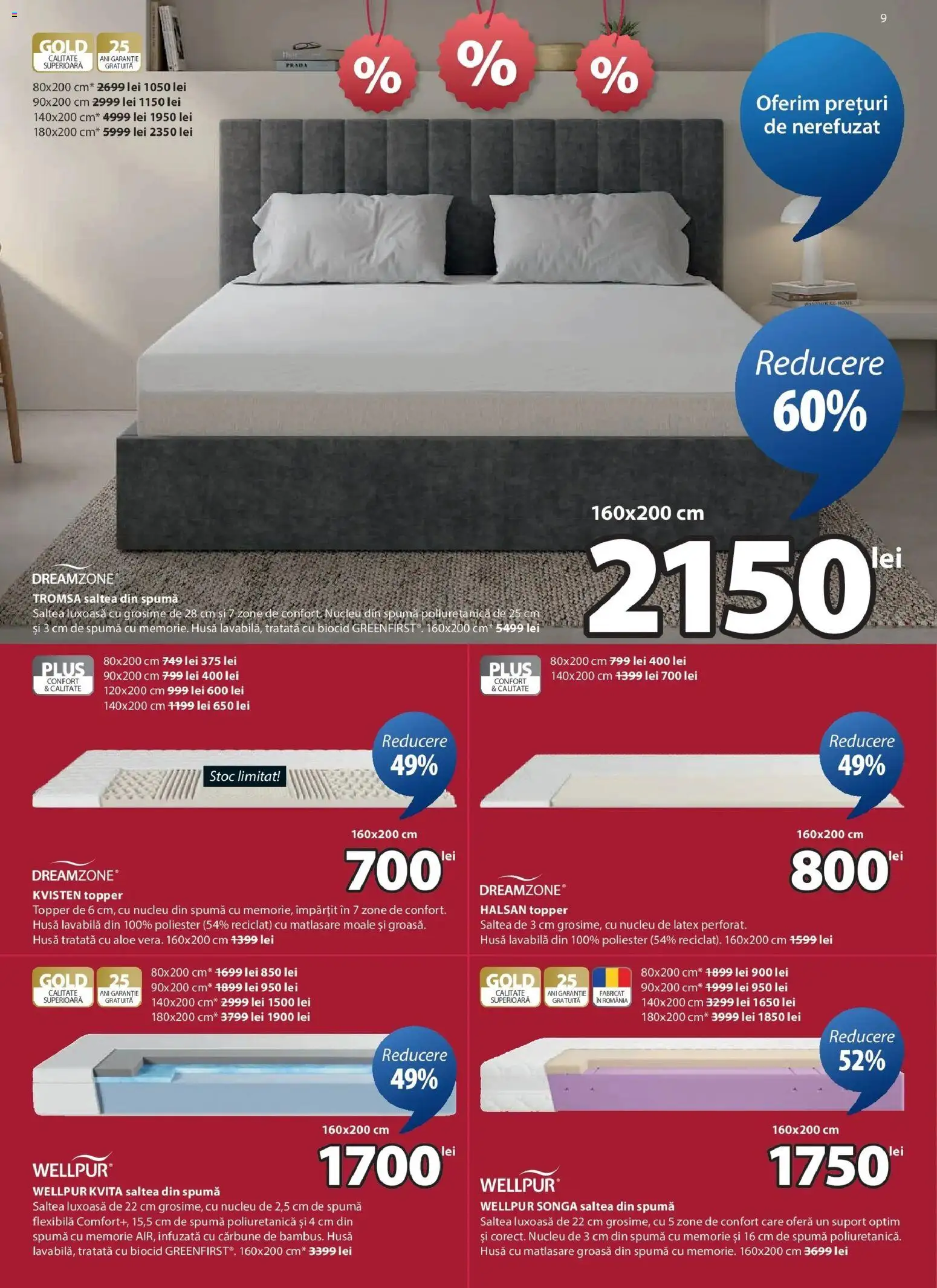 Catalog JYSK 1 - 22 Ianuarie 2026 | Pagina 9 | Produse: Memorie, Saltea, Topper, Türk kahvesi öğütme değirmeni