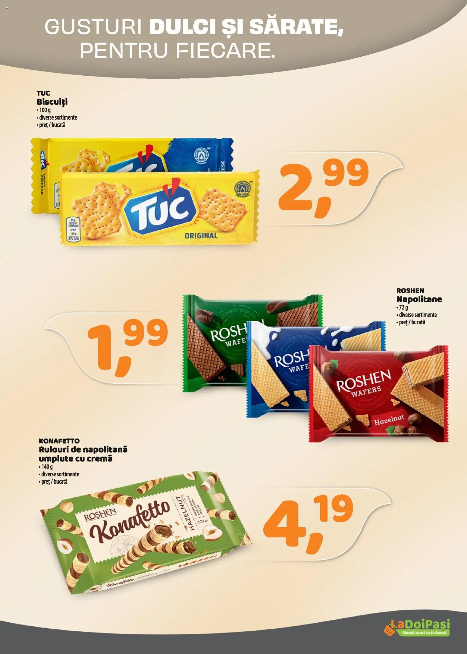 Catalog La Doi Pași 8 - 30 Ianuarie 2026 | Pagina 4 | Produse: Napolitane, Cremă, Biscuiți