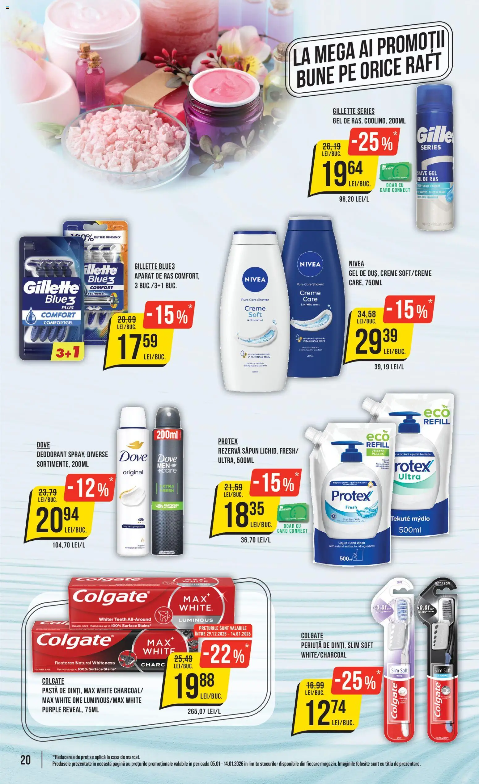 Catalog Mega Image 5 - 13 Ianuarie 2026 | Pagina 20 | Produse: Gel de ras, Aparat De Ras, Deodorant, Rezervă săpun