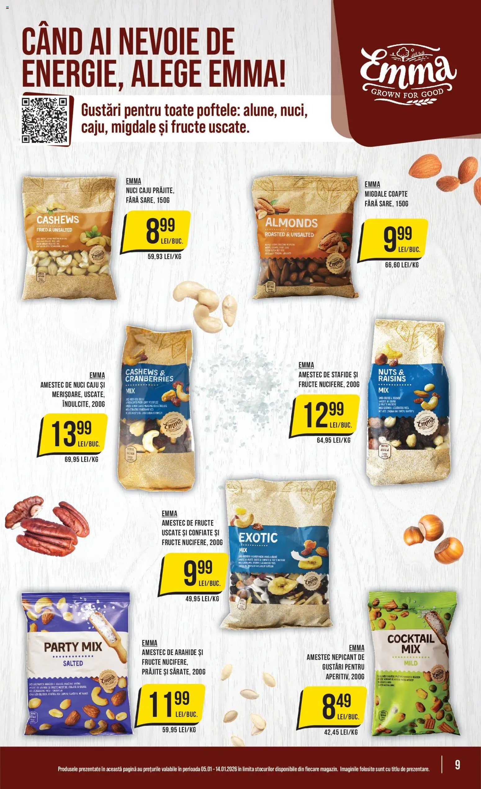 Catalog Mega Image 5 - 13 Ianuarie 2026 | Pagina 9 | Produse: Arahide, Migdale, Cocktail, Nuci