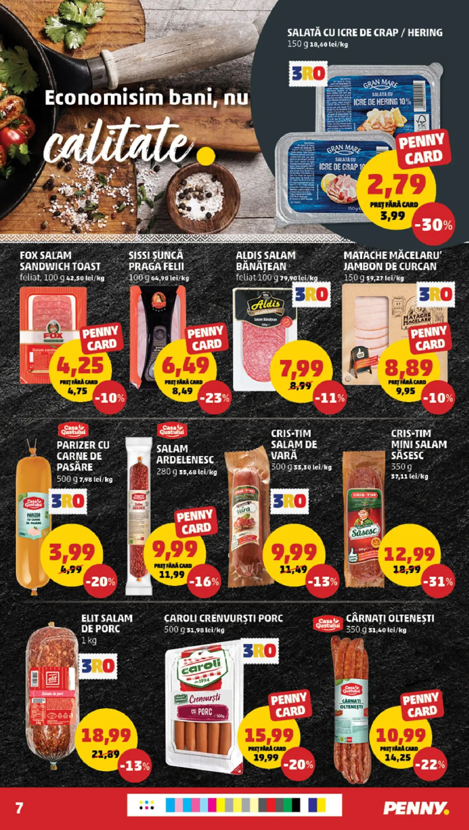 Catalog PENNY Market 7 - 12 Ianuarie 2026 | Pagina 7 | Produse: Crenvurști, Șuncă, Parizer, Salată