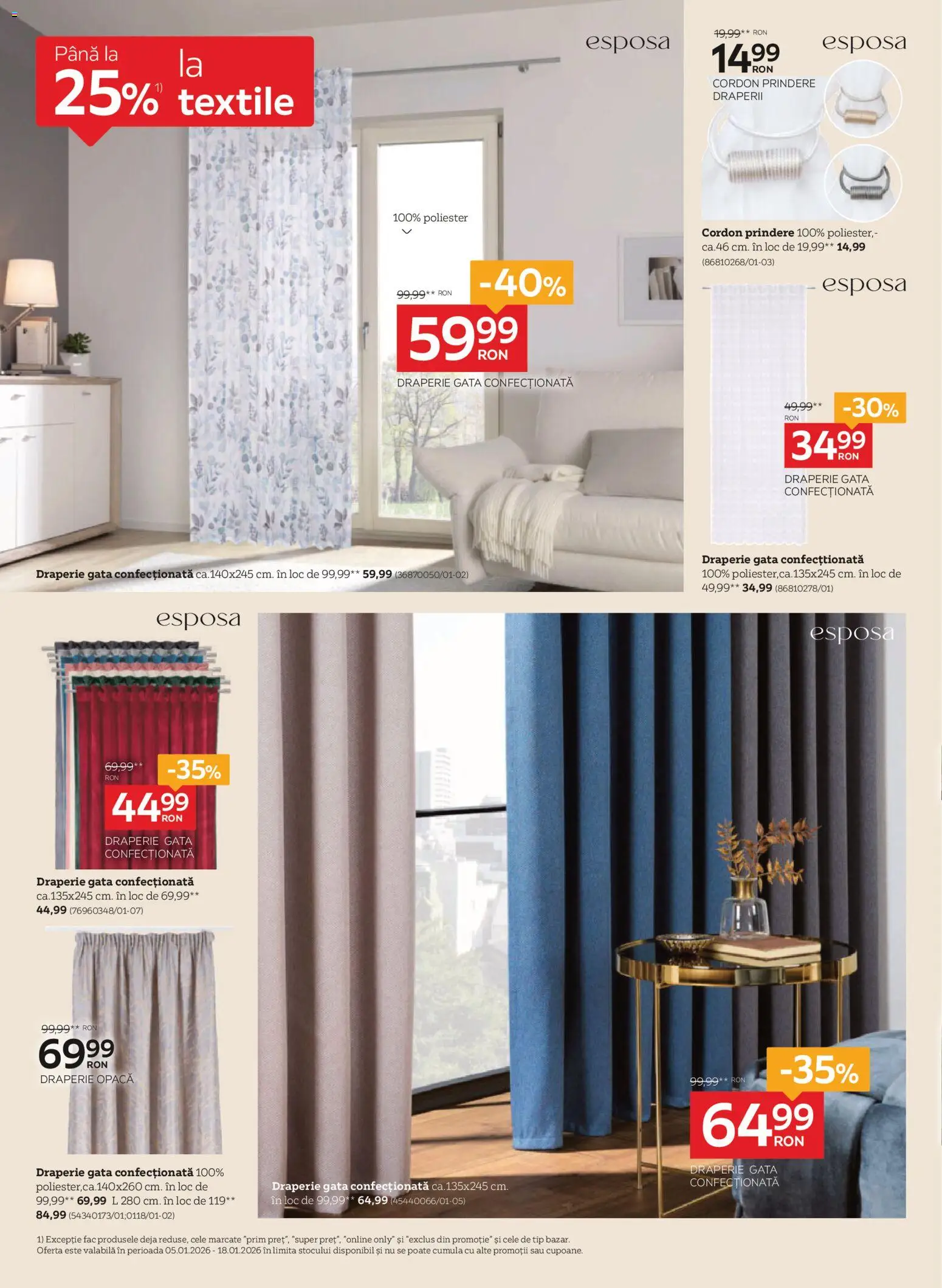 Catalog XXXLutz 5 - 31 Ianuarie 2026 | Pagina 14 | Produse: Draperii