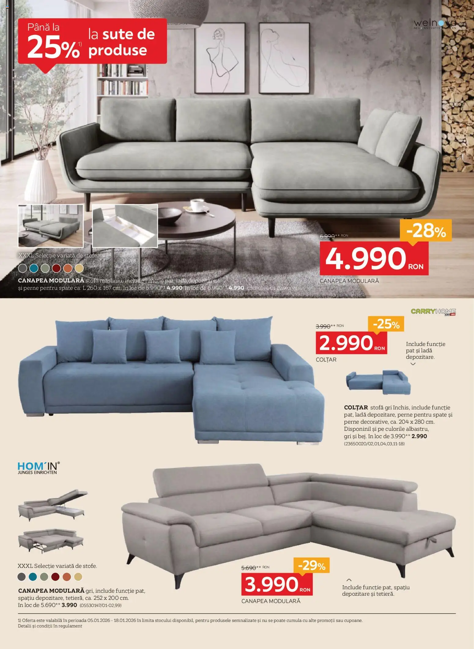 Catalog XXXLutz 5 - 31 Ianuarie 2026 | Pagina 4 | Produse: Pat, Canapea, Colțar