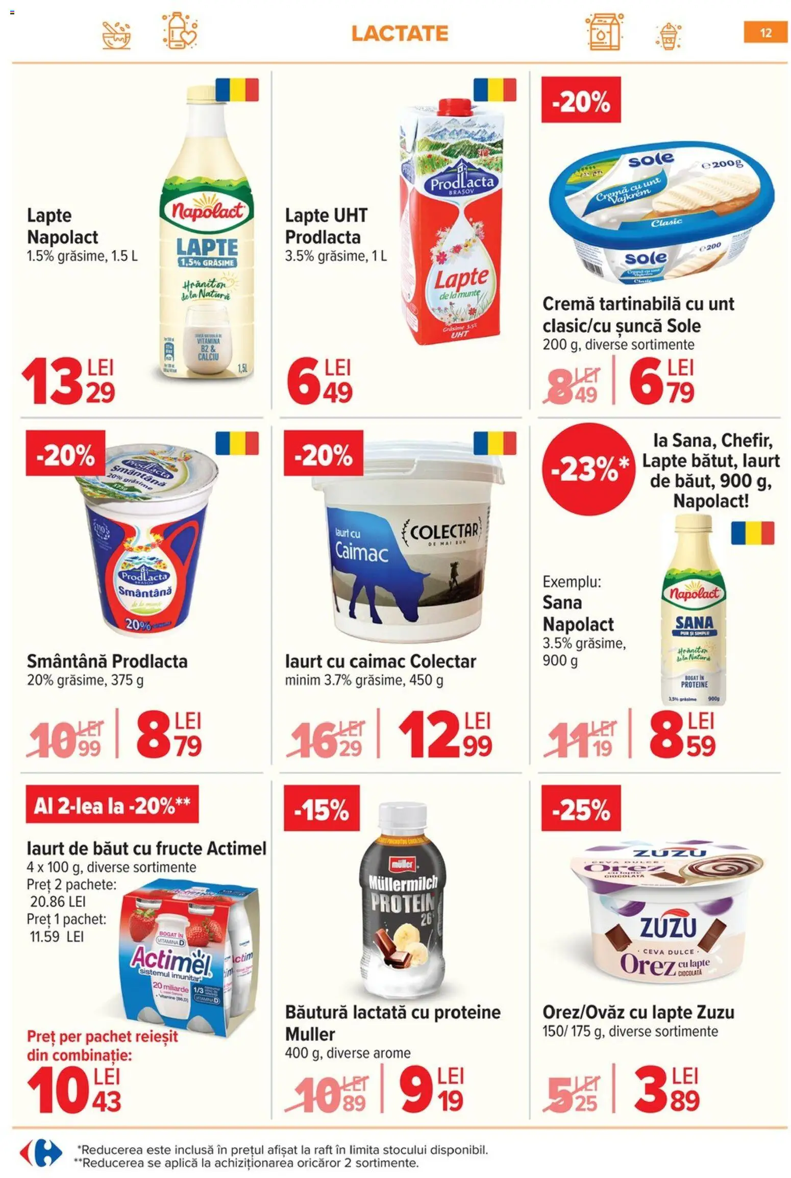 Catalog Carrefour 8 - 12 Ianuarie 2026 | Pagina 12 | Produse: Unt, Cremă, Orez, Cremă tartinabilă