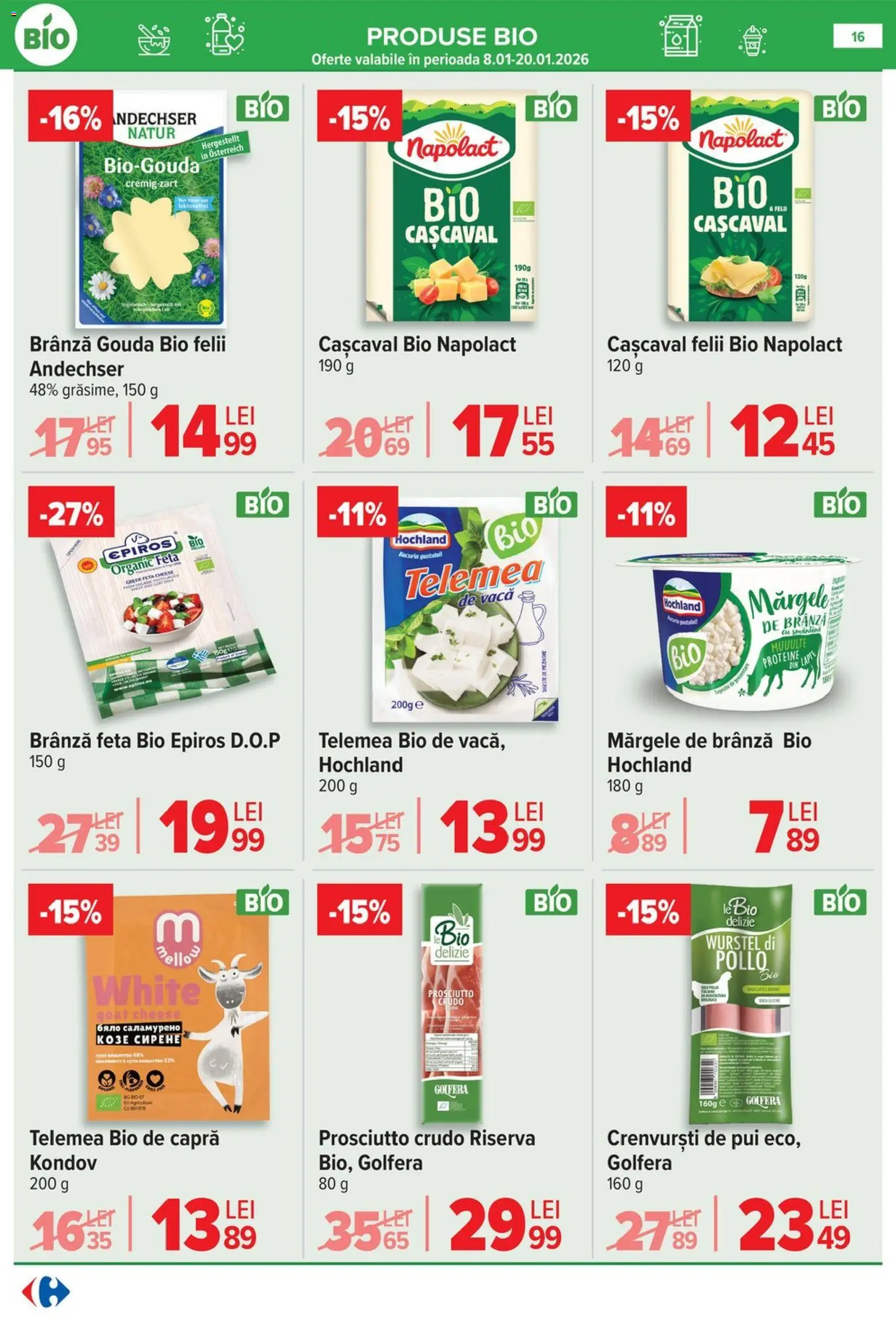 Catalog Carrefour 8 - 12 Ianuarie 2026 | Pagina 16 | Produse: Masaüstü kılıfı, Hacıyatmaz Kedi Oyuncağı, Brânză, Gouda