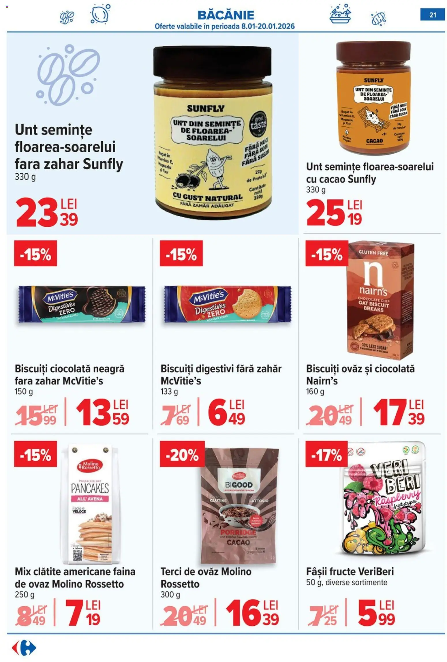 Catalog Carrefour 8 - 12 Ianuarie 2026 | Pagina 21 | Produse: Semințe, Cacao, Biscuiți, Fructe