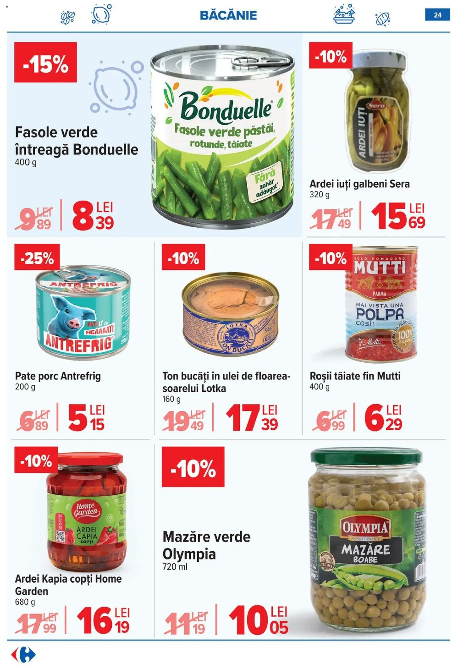Catalog Carrefour 8 - 12 Ianuarie 2026 | Pagina 24 | Produse: Mazăre, Pate, Ulei, Fasole verde