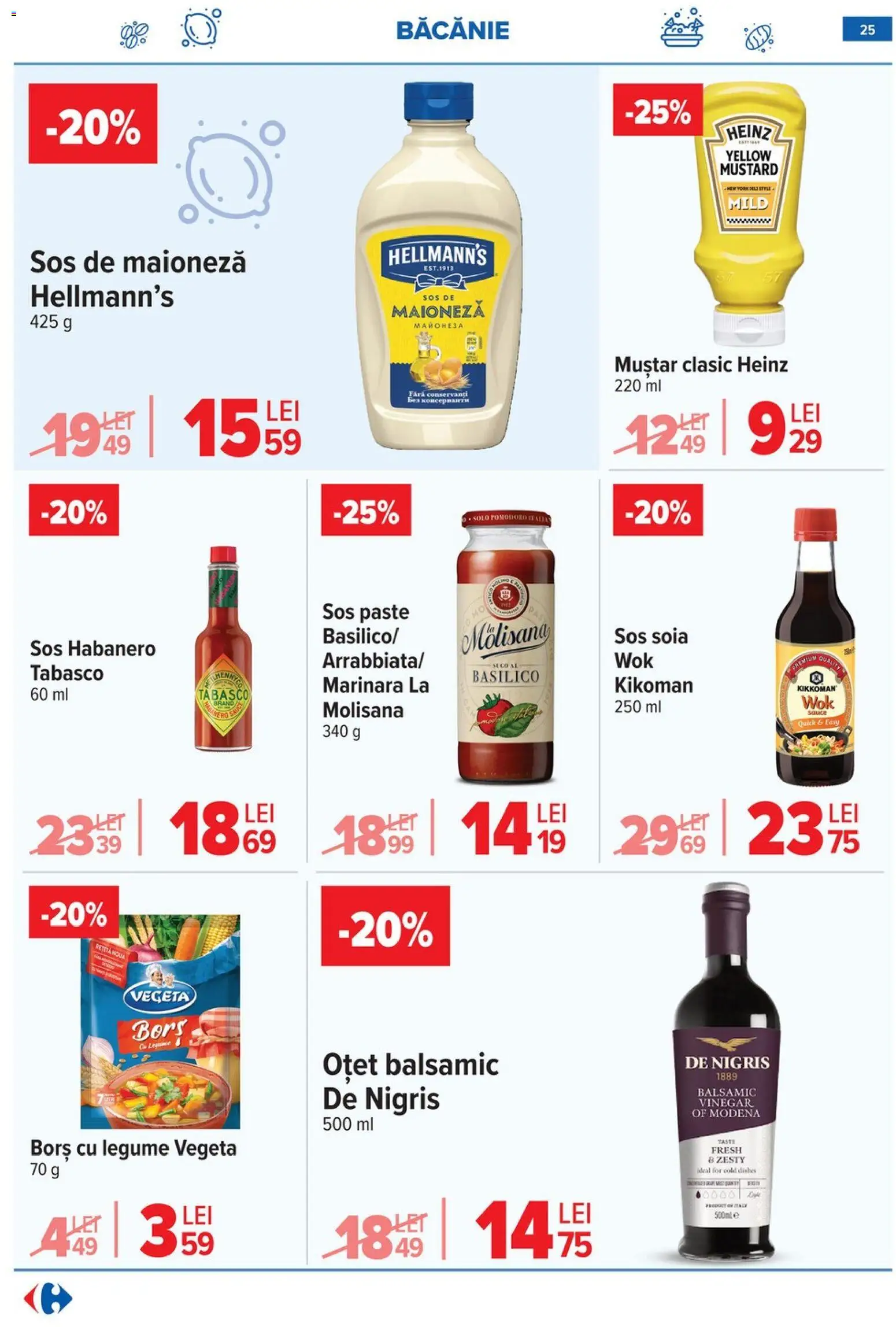 Catalog Carrefour 8 - 12 Ianuarie 2026 | Pagina 25 | Produse: Oțet, Muștar, Maioneză, Sos