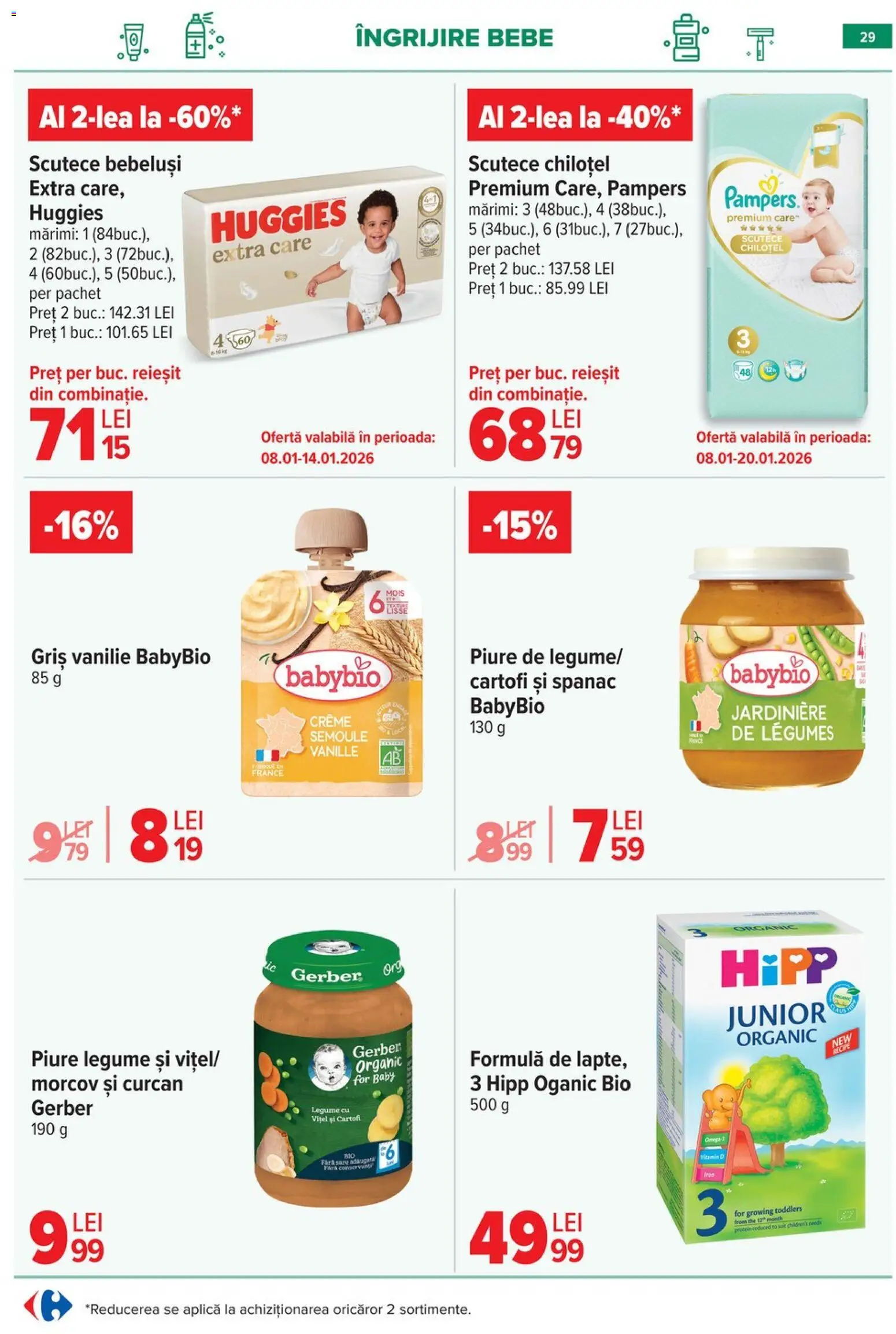 Catalog Carrefour 8 - 12 Ianuarie 2026 | Pagina 29 | Produse: Şerit ödül, Cartofi, Scutece, Sare