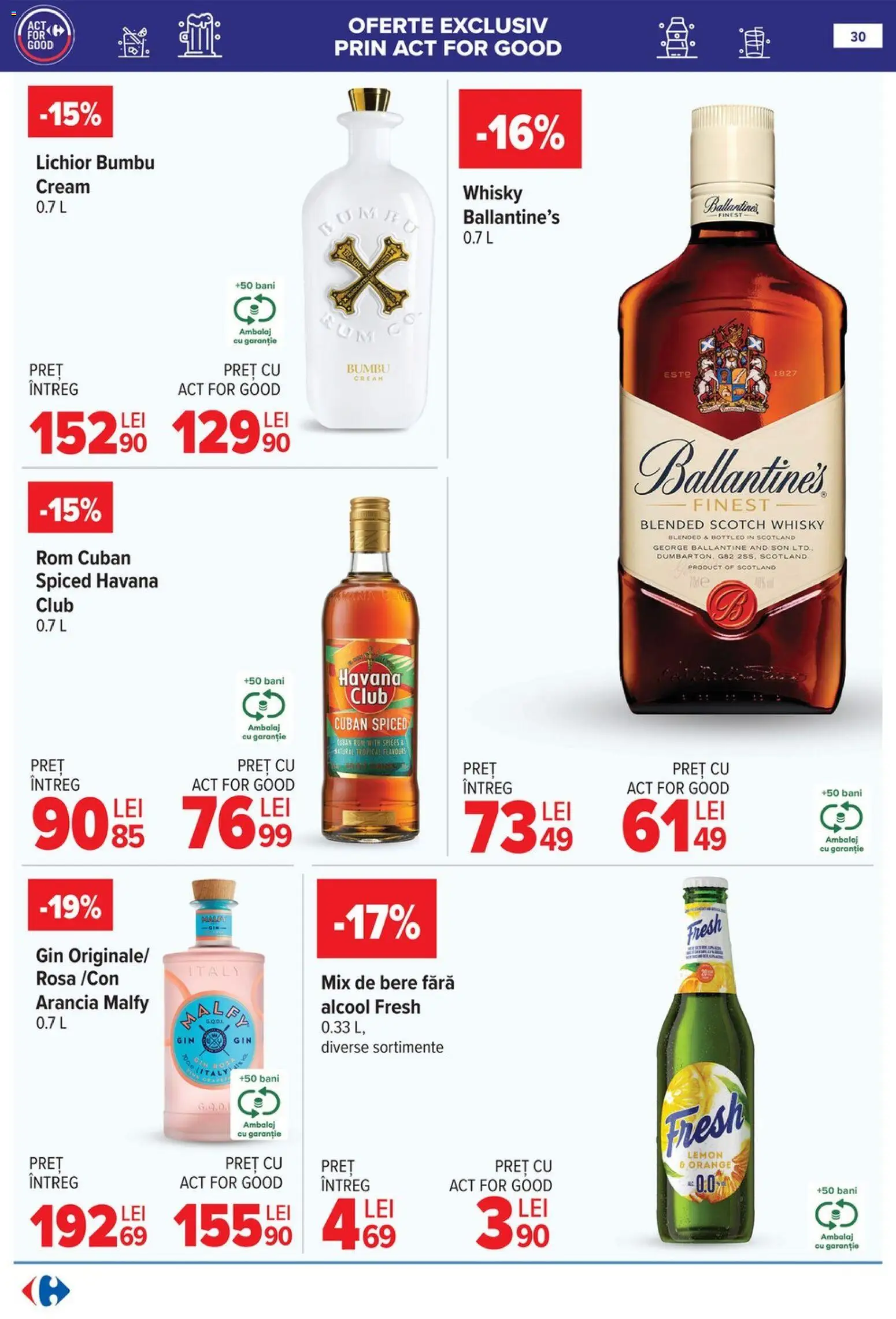 Catalog Carrefour 8 - 12 Ianuarie 2026 | Pagina 30 | Produse: Lichior, Bere, Rom, Gin
