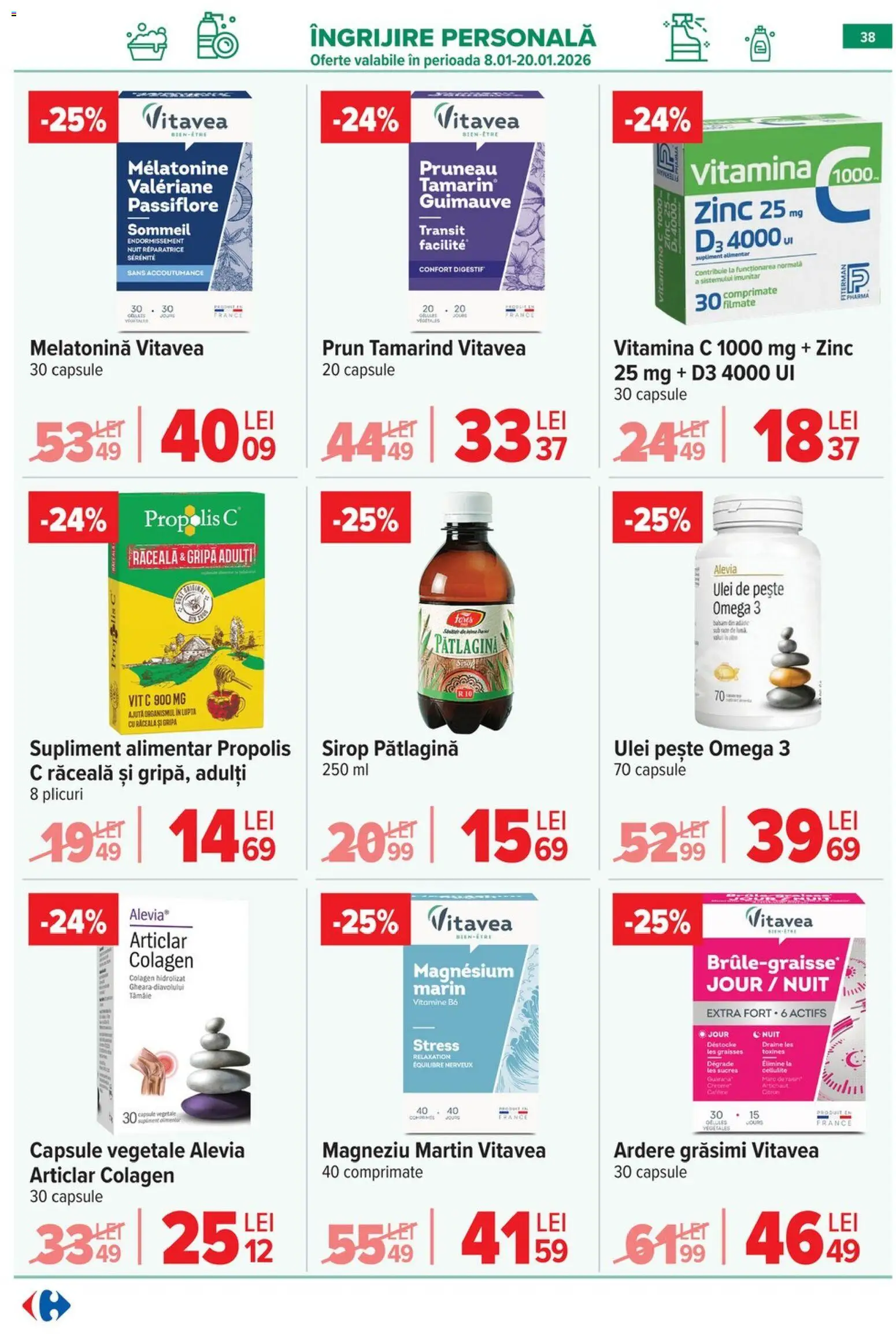 Catalog Carrefour 8 - 12 Ianuarie 2026 | Pagina 38 | Produse: Chaussures de ski, Ulei, Sirop, Propolis
